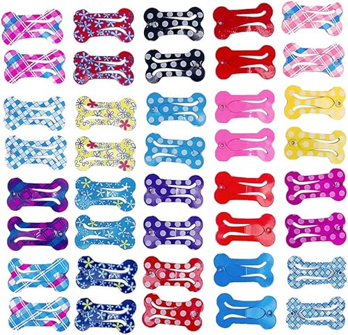 Miniatura 2 de PET SHOW Lindos clips de pelo de hueso pequeño de 1 pulgada, productos de aseo para mascotas, accesorios de pelo para perros, gatos, cachorros,