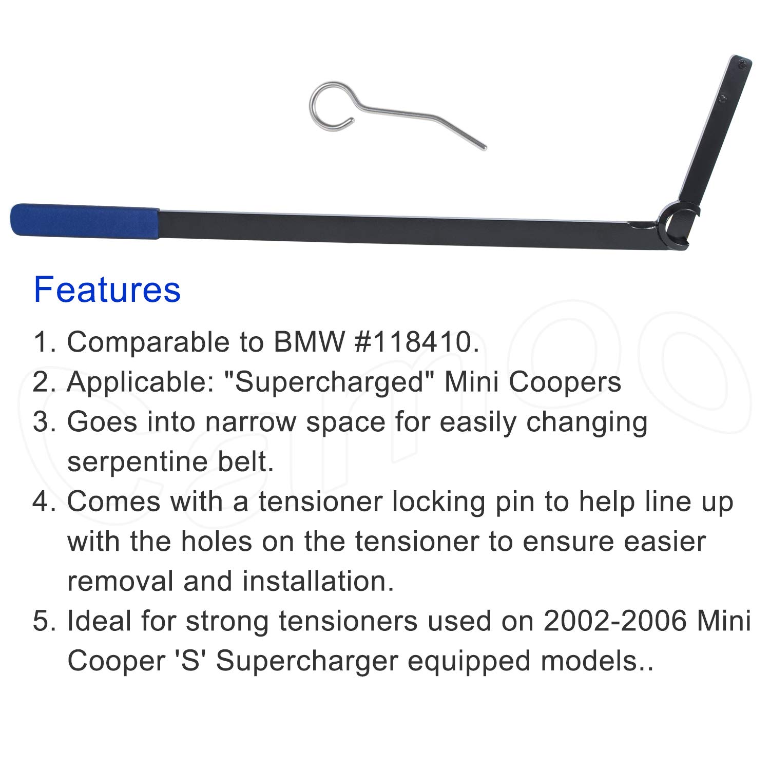 Camoo 118410 Serpentine Belt Tensioner Tool Serpentine Belt Removal for