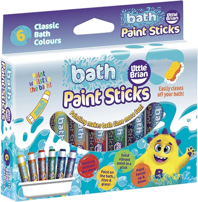 Little Brian Bath Paint Sticks, Assorted, 6 x 10g, LBPS10BA6 Amazon
