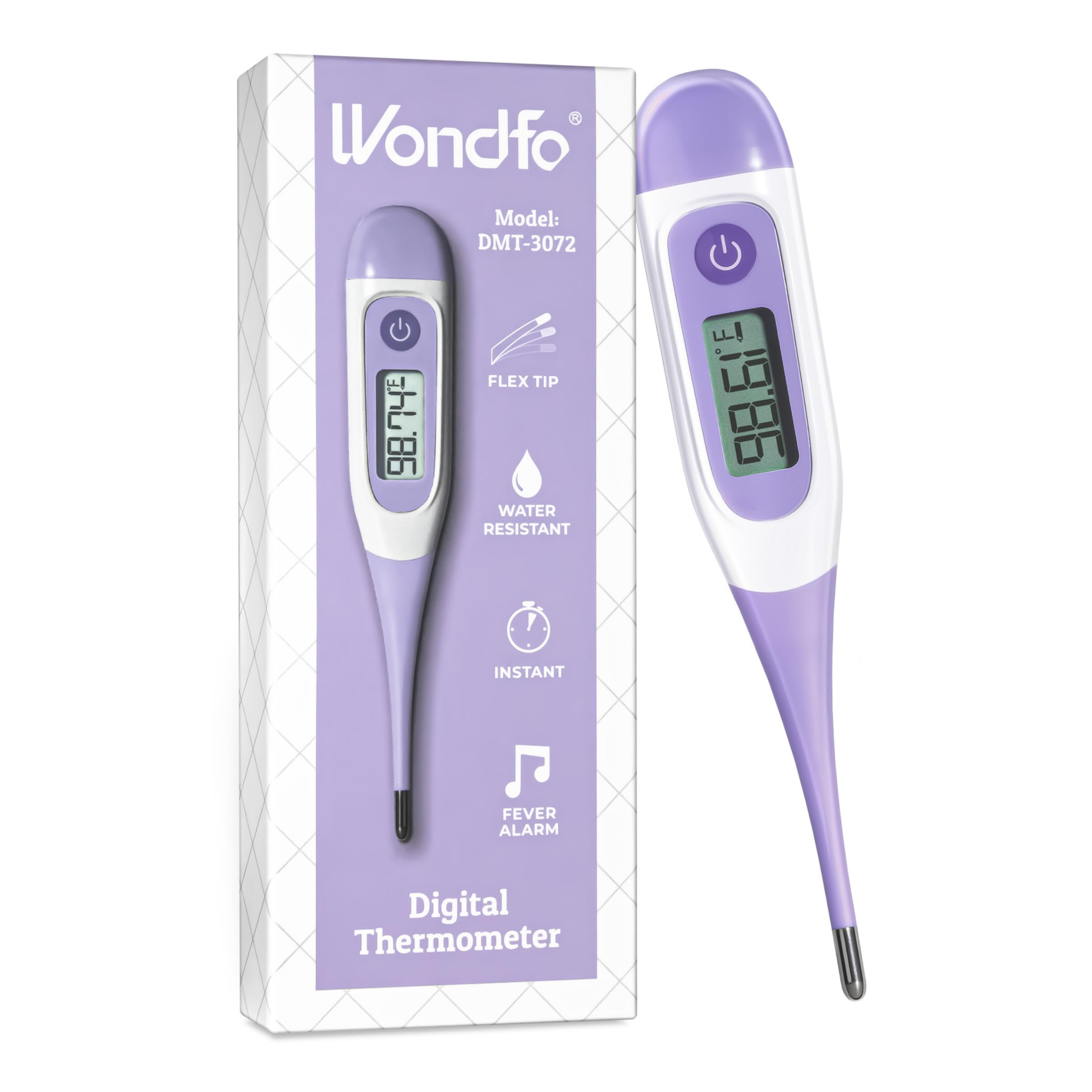 Wondfo Digital Basal Thermometer for Women Fertility – BBT Thermometer for Ovulation & Pregnancy Tracking – High Accuracy & LCD Display & Waterproof