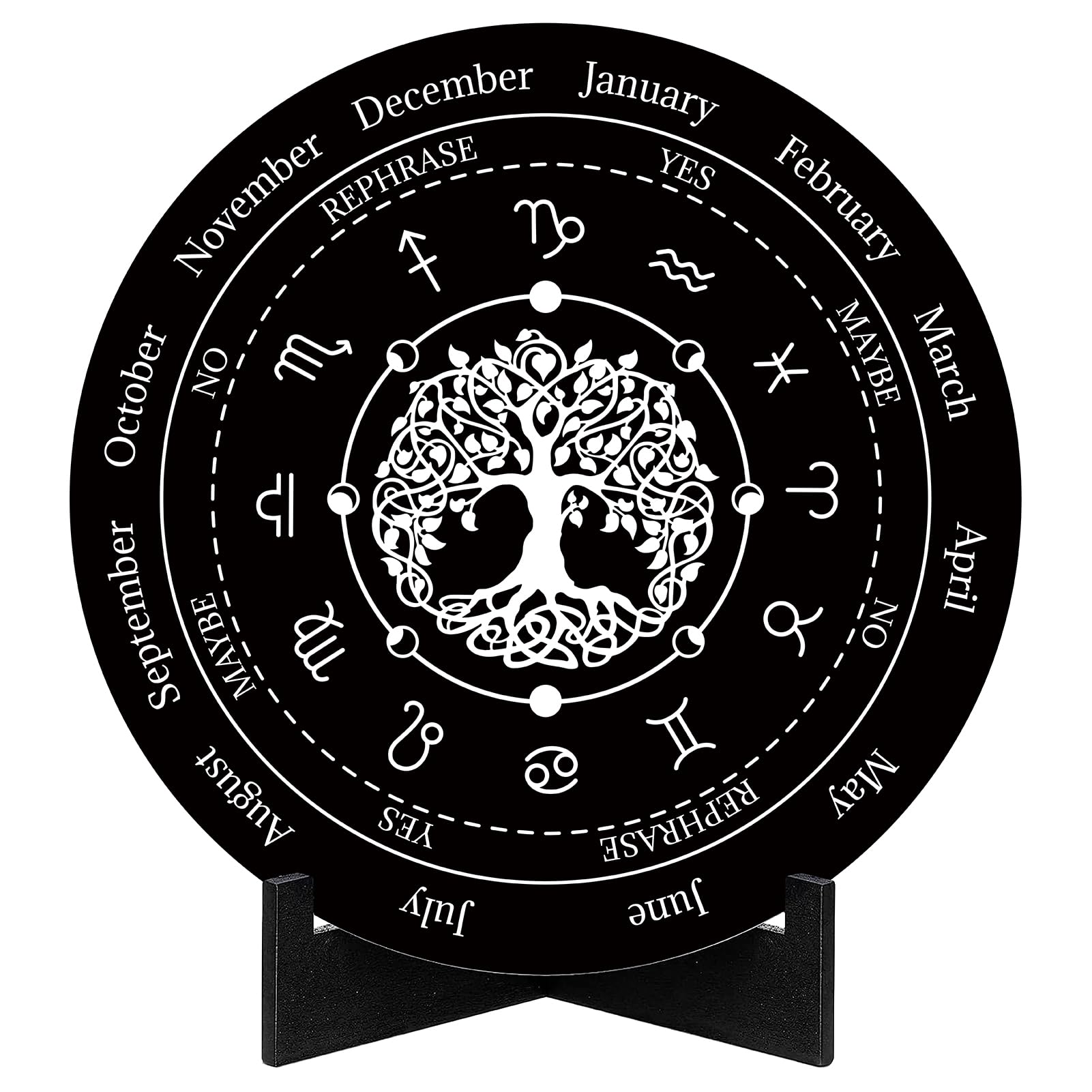 amazon-com-creatcabin-wheel-of-the-year-sign-pagan-decor-wicca-2024-calendar-wiccan-holidays-altar-pendulum-board-witch-stand-tree-of-life-engraved-plaque-spiritual-wooden-supplies-for-halloween-black-7-9-inch