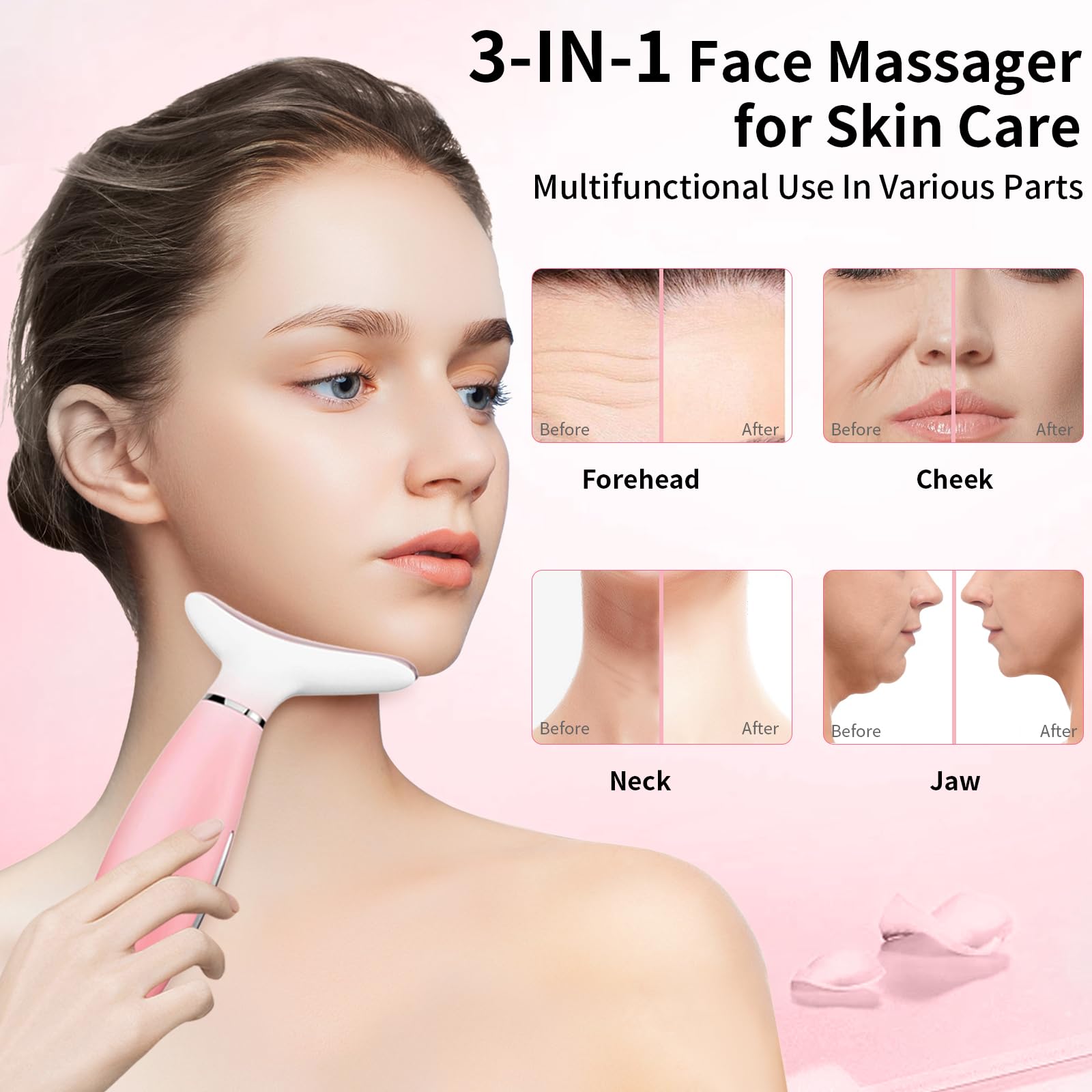 Face Neck Tool for Skin Care,3 in 1 Portable Face Neck Beauty