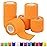 2 Self Adhesive Bandage Wraps, 6pcs Vet Wraps, Orange, 5 Yard Self Adherent Wraps for Sports, Wrist, Ankle and Swelling