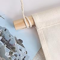 Vista 3 de FLYPARTY Pancarta esmaltada para pared, lienzo en blanco para botones (beige grande)
