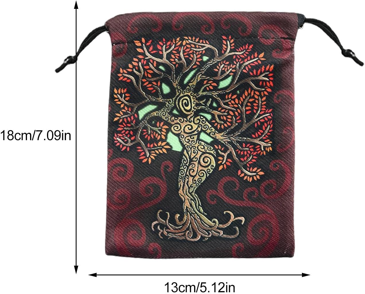 Xiaoling Tarot Card Storage Bag - Tarot Dice Drawstring Bag, Jewel Velvet Bags Tarot Pouch, Board Game Tarot Cards Holder Bag, for Tarot Lovers(5.12x7.09in)