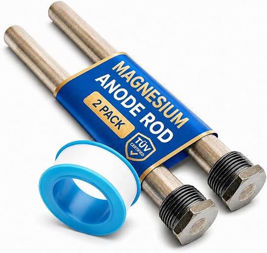 Anode Rod for Hot Water Heater - Magnesium 9.25" Length ¾" NPT - 2 Pack