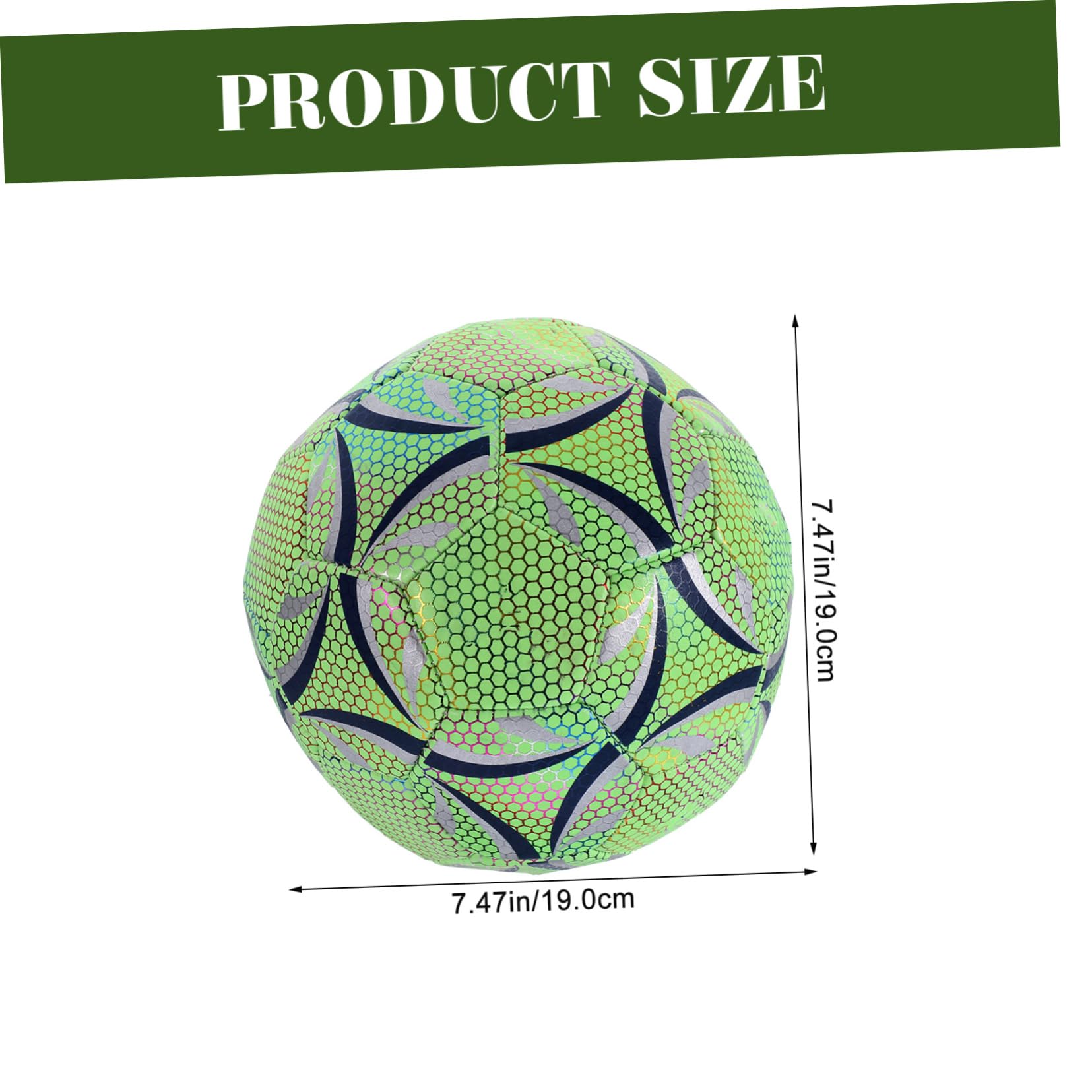 1pezzi Pallone da Calcio Luminoso e Fluorescente per Allenamenti Sportivi Notturni e Partite Indoor Realizzato in Pu Resistente Offre Performance Durature e visibilità Notturna