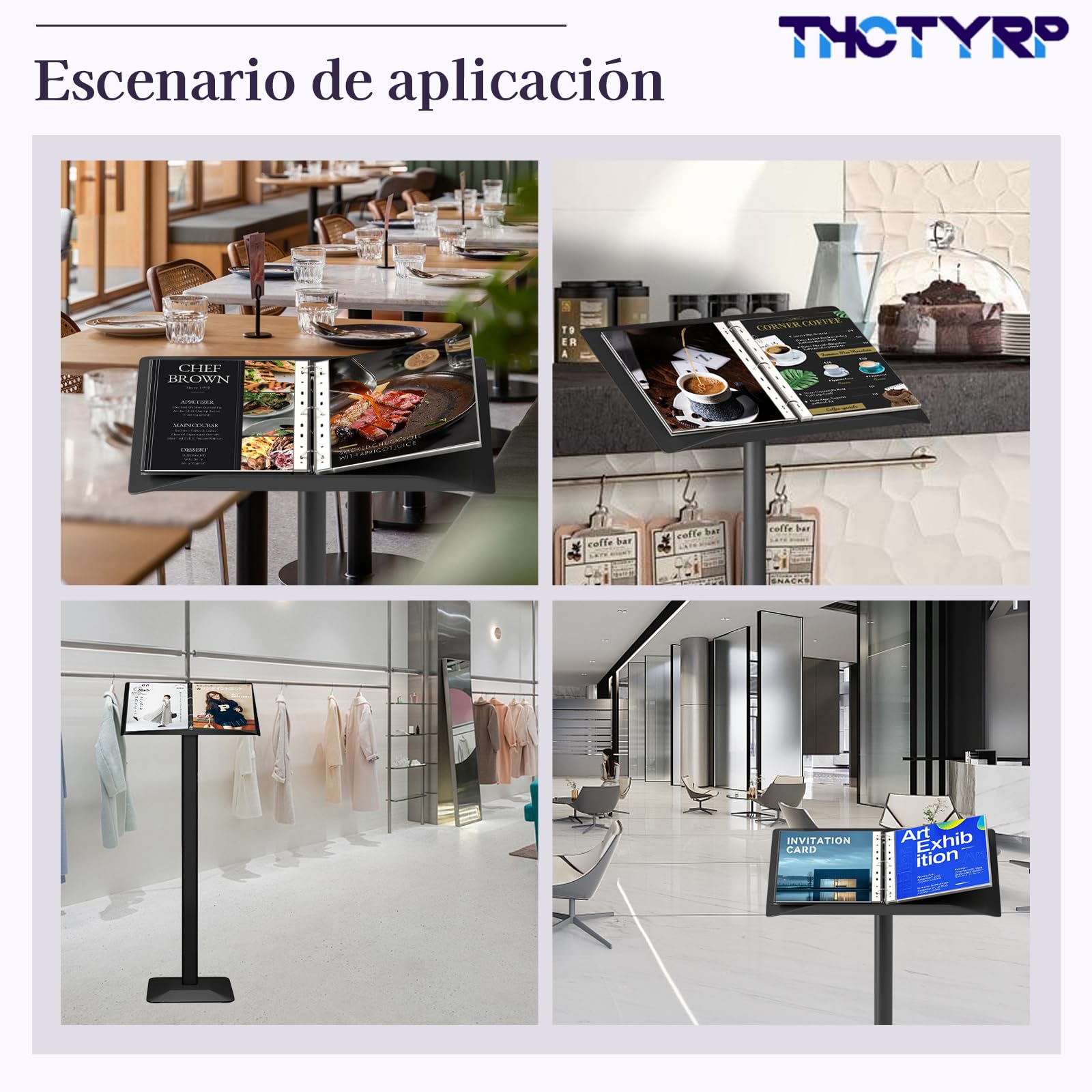 Soporte de menú, soporte para nombres, menús, exterior, pizarra de espera, visualización de menú, soporte para nombres, soporte, cerrado, letrero, herramientas incluidas, fácil de montar