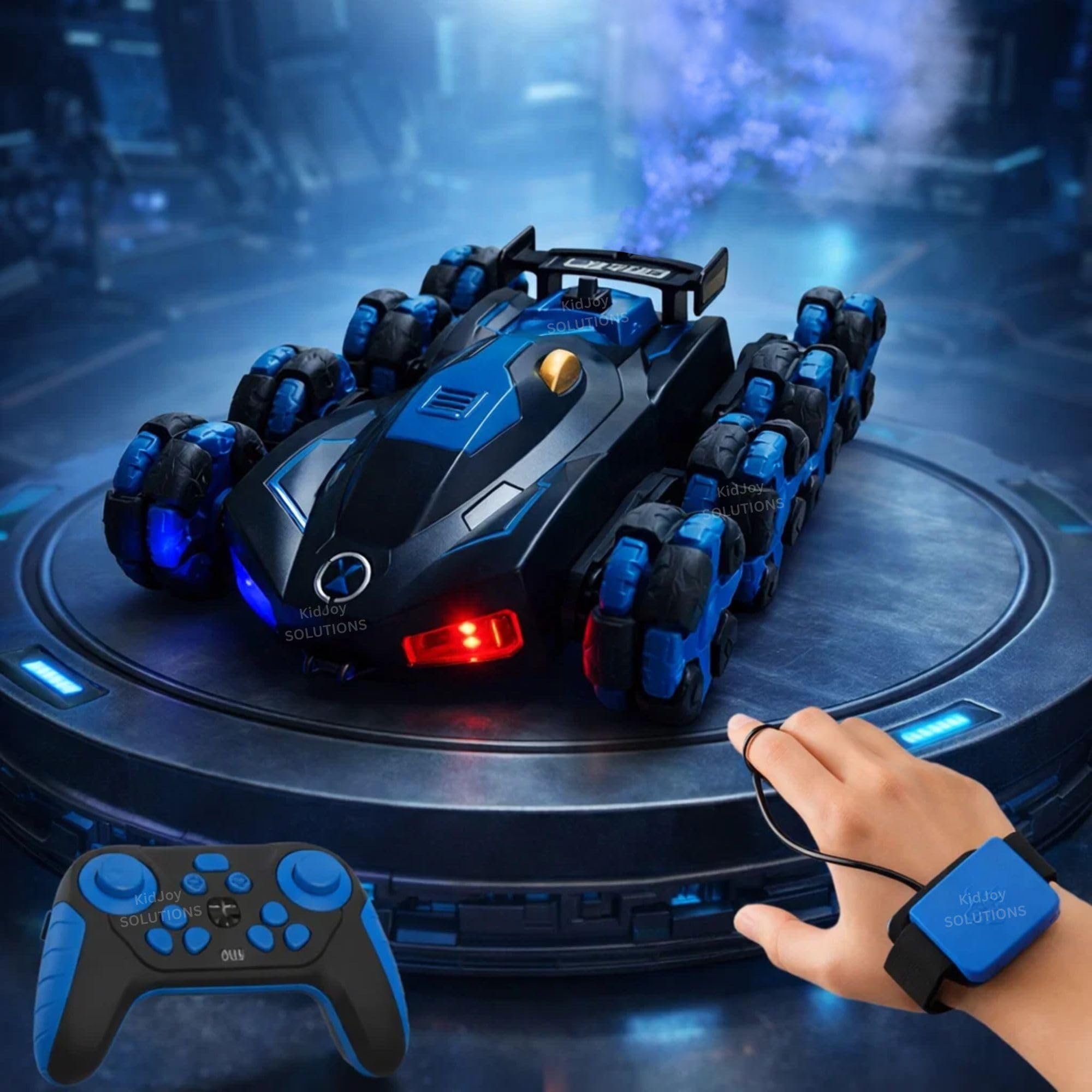 8 Wheels Gesture Sensing RC Drift Stunt Smoke Car Toy 8Wd Rechargeable Remote Control Racing Cars 360° Rotating LED Lights Hand Crawler Toy for Boys 5+ Years Gifts for Adults