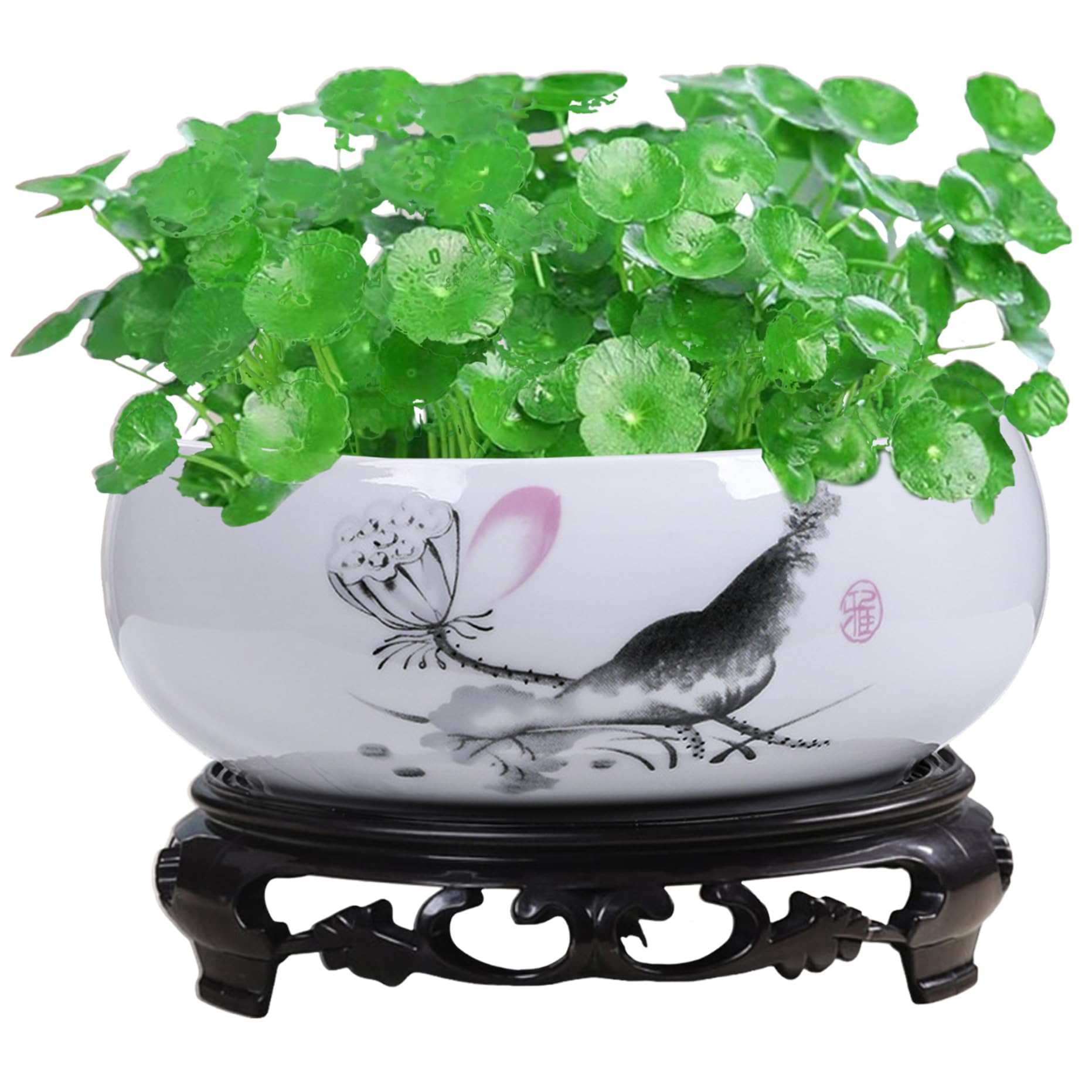 Pot fleurs rond décoratif pour balcon et bureau végétal unique