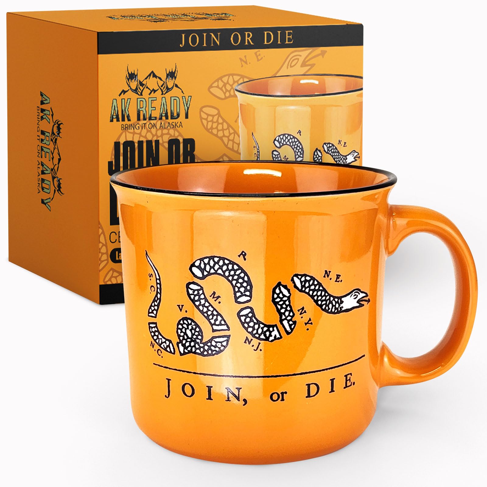Amazon.com | AK Ready Join Or Die Ceramic Coffee Cup Mug Large 17