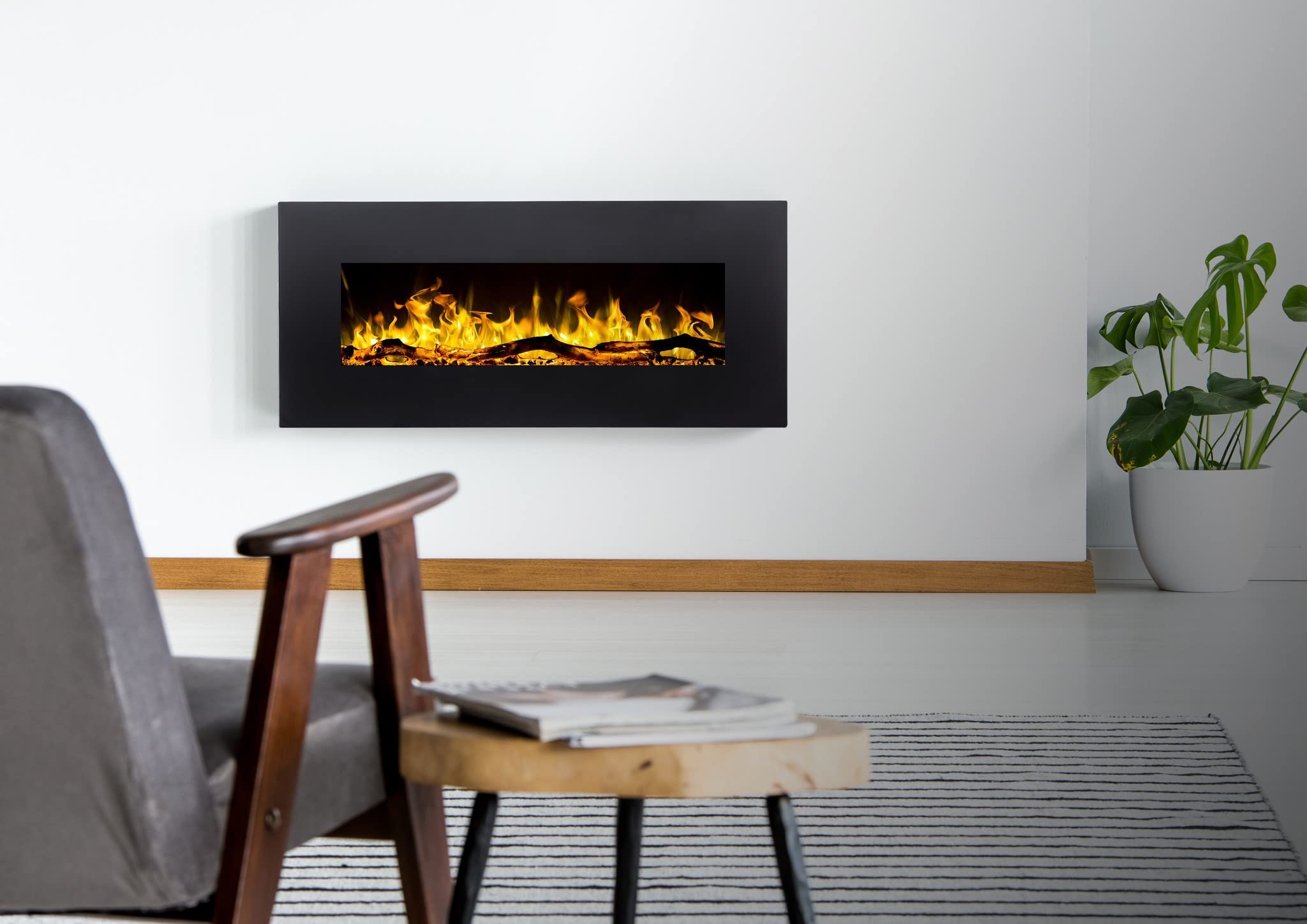 Kominek elektryczny LED Albion Czarny (33")