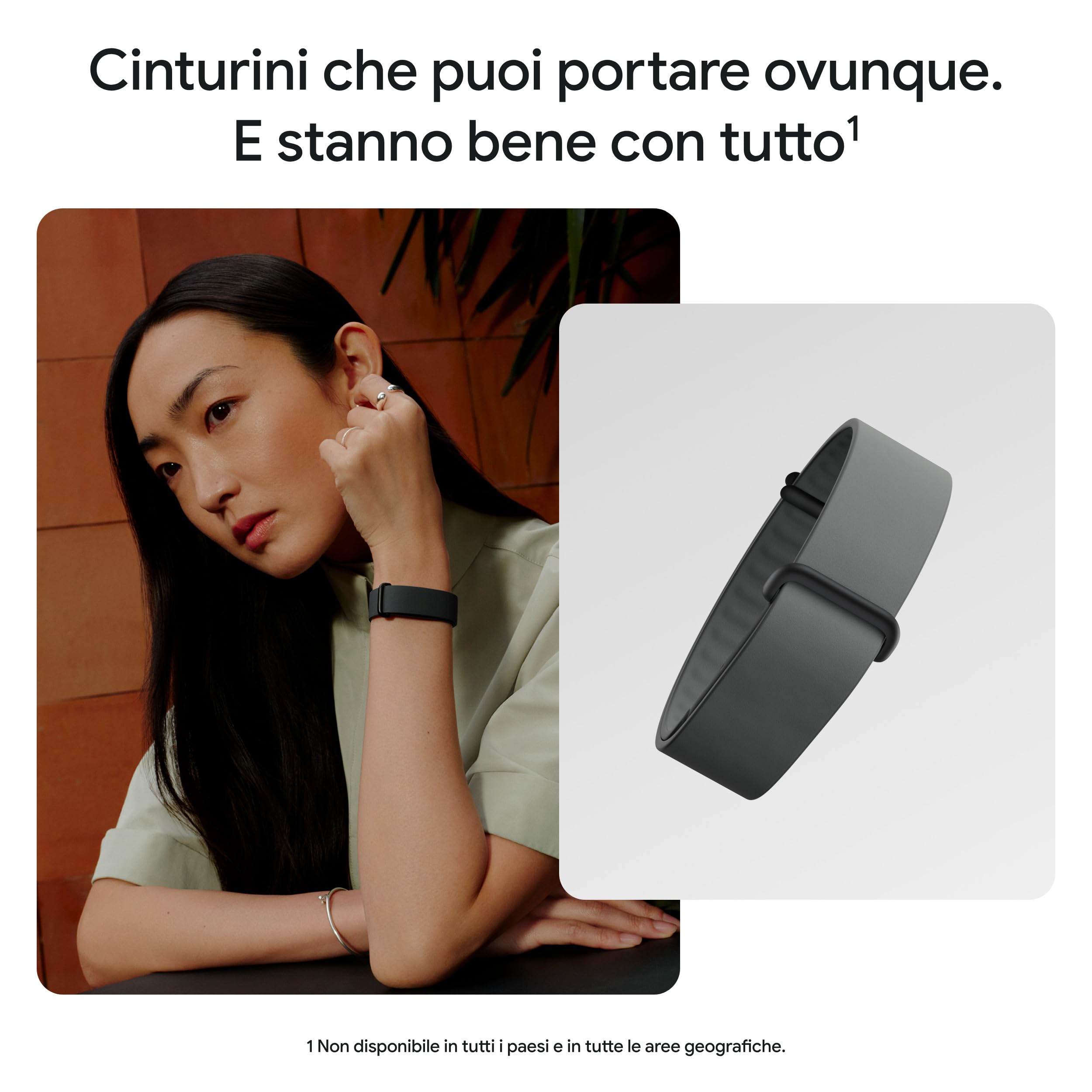 Google Fitbit Air - Activity tracker senza schermo con monitoraggio di fitness, battito cardiaco e sonno - Coaching personalizzato basato sull'AI - Fino a 7 giorni di autonomia - Rosso lampone