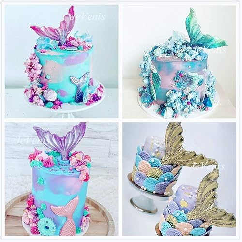 Miniatura 2 de JeVenis Molde de cola de sirena grande 3D, molde de silicona para fondant, para decoración de tartas, molde de caramelo de chocolate, molde de jabón