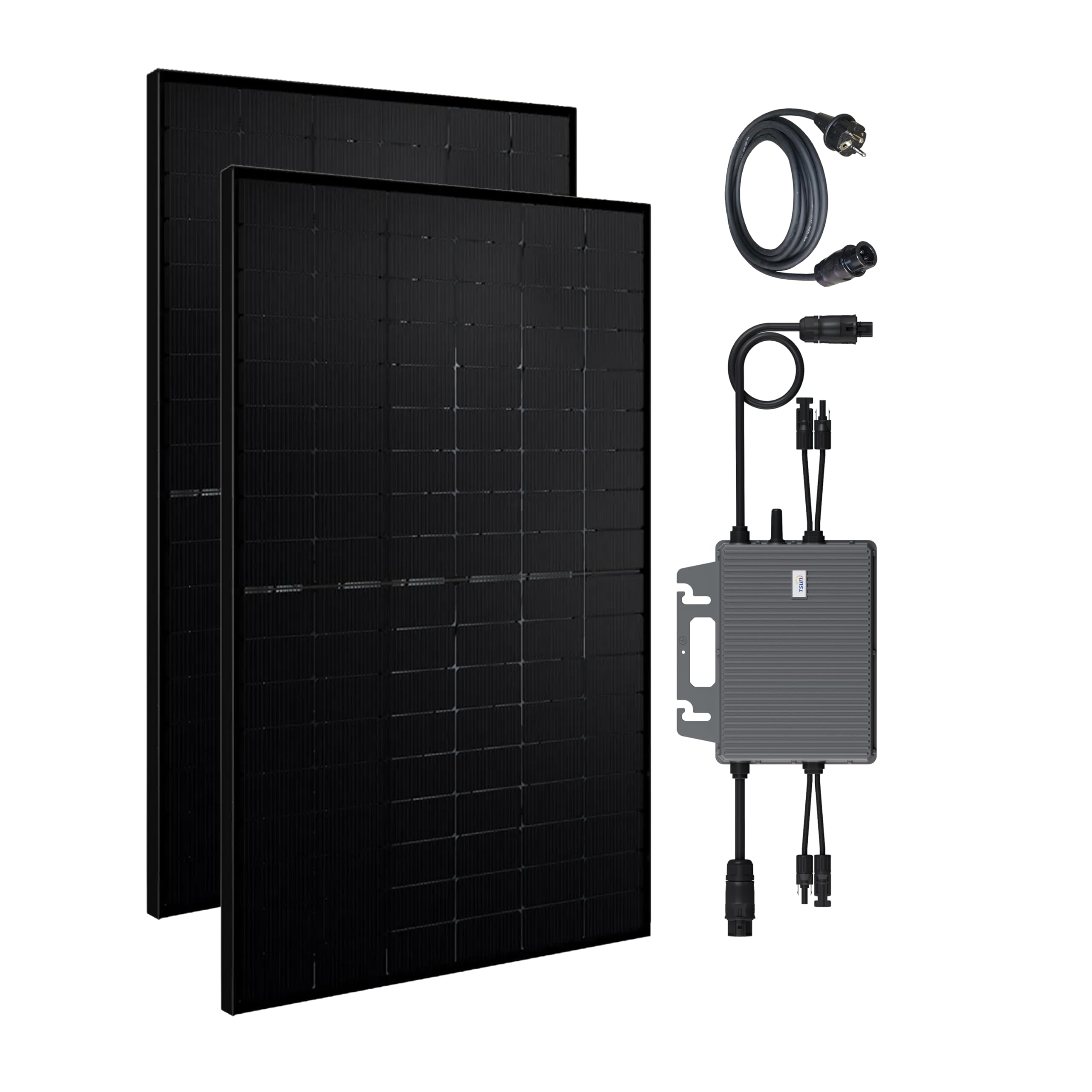 Balkonkraftwerk 800W Komplett-Set | 2x 460W Longi Modul + TSUN TSOL-MS800