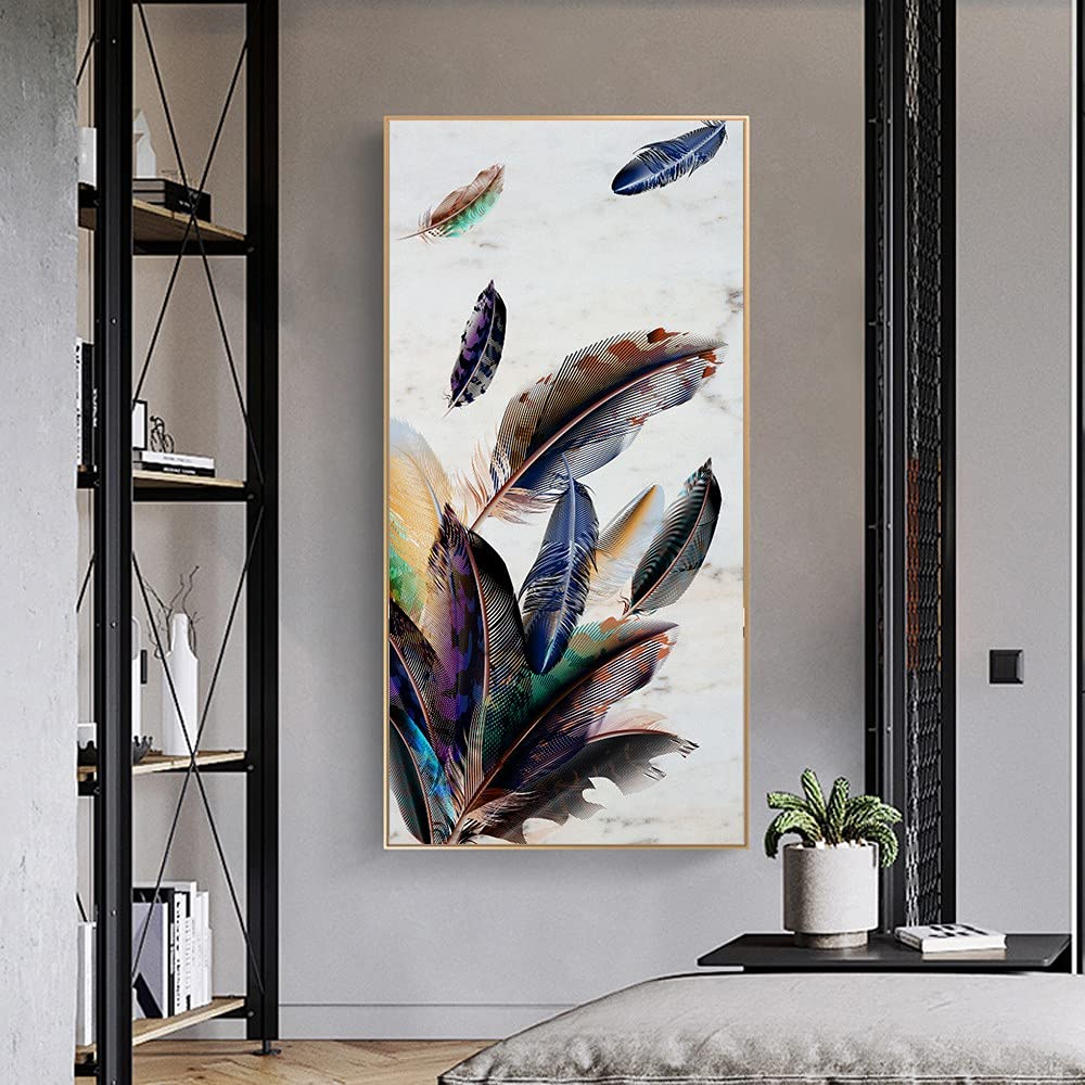 Peinture diamant kit complet 5D bricolage strass avec image mosaïque géante 70x120cm plume
