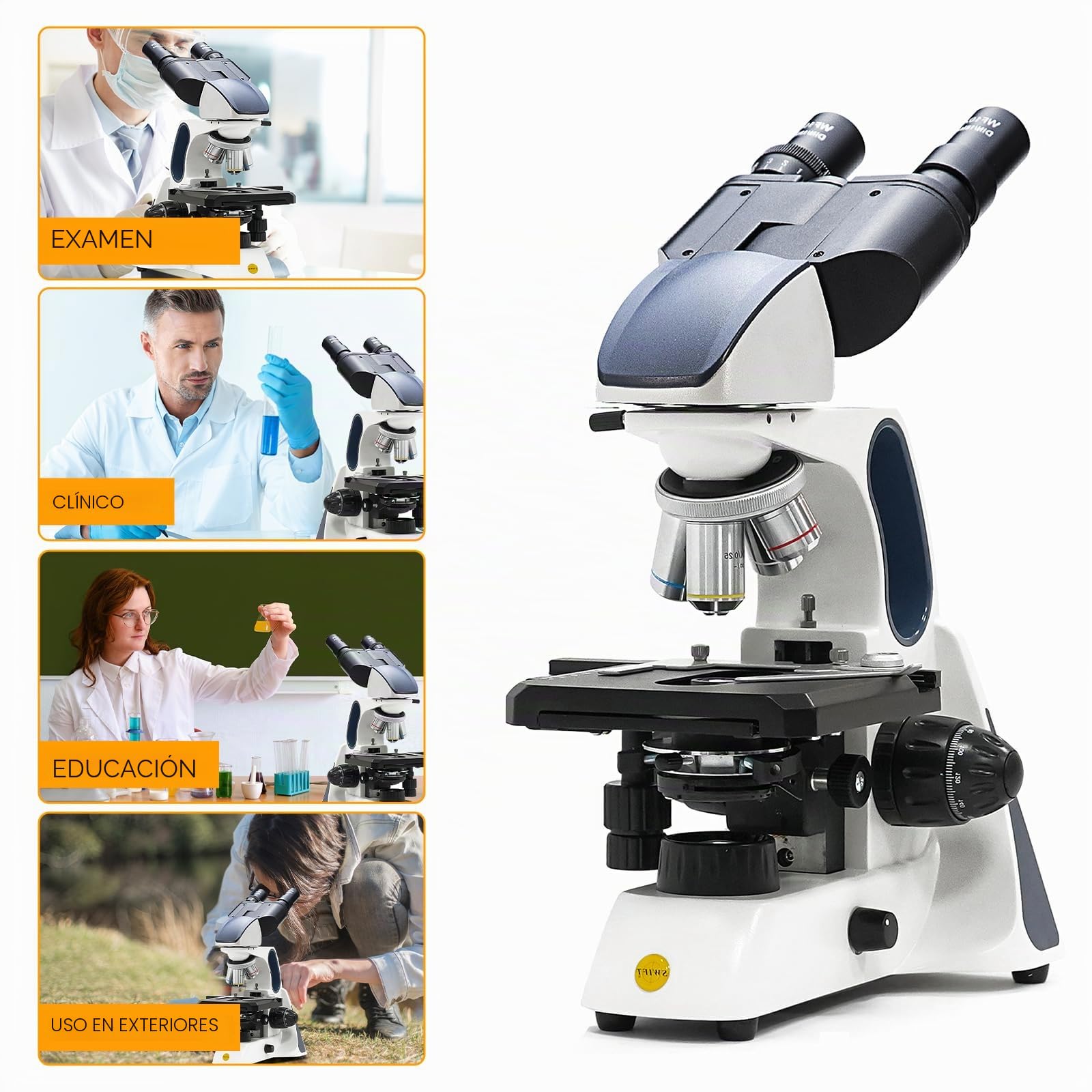 Swift SW400INF-B-CL 40X-2500X Magnification, Infinity Optical System Research-Grade Binocular Microscope Compound Lab with Wide Field10X/25X Eyepieces, Mechanical Stage, UltraPreciseFocusing