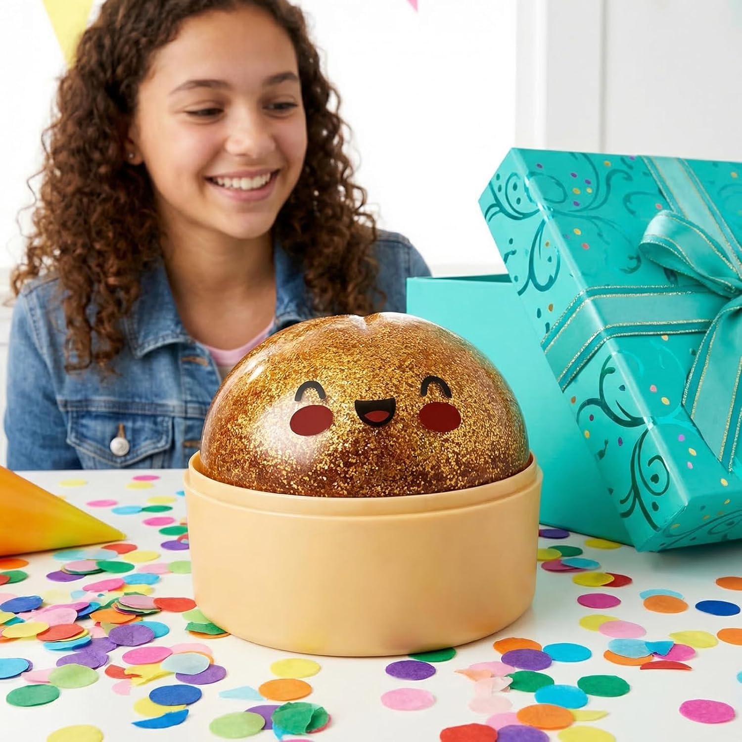 Giant Glitter Dumpling Squishy,Dumplings Squishy Sorpresa,Enorme Dumpling Squishys Estrés Pelota,Masa de Descompresión Suave,Brinquedo Anti-Stress de Massa para amassar para niños,niñas&Adulto — view 2