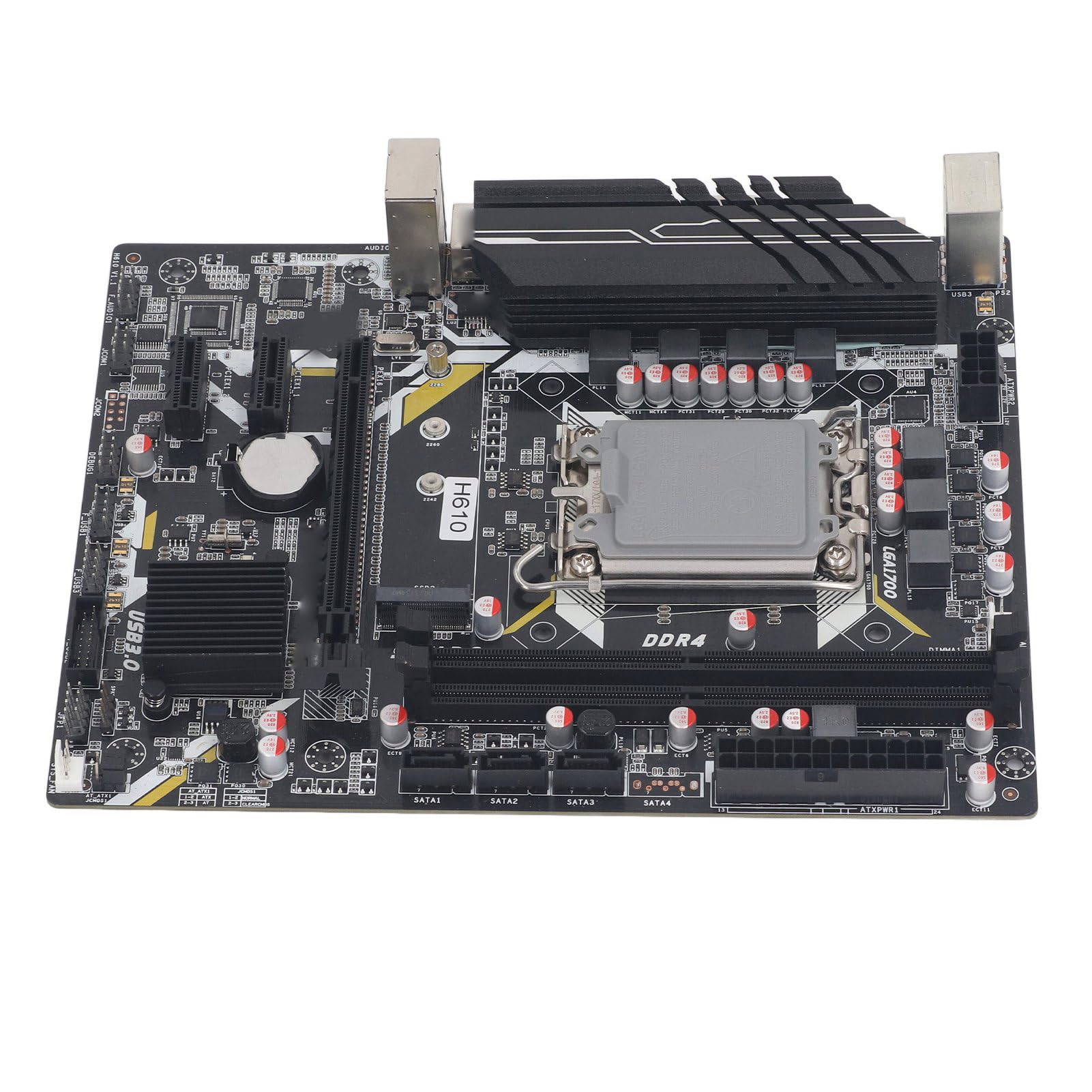 Płyta Główna H610U 2xDDR4, Płyta Główna LGA1700, Płyta Główna Micro Atx z PCIe 3, 3 X SATA3.0, 1 X M.2, USB, HDMI, VGA dla I3, I5, I7, I9, Pentium, Celeron