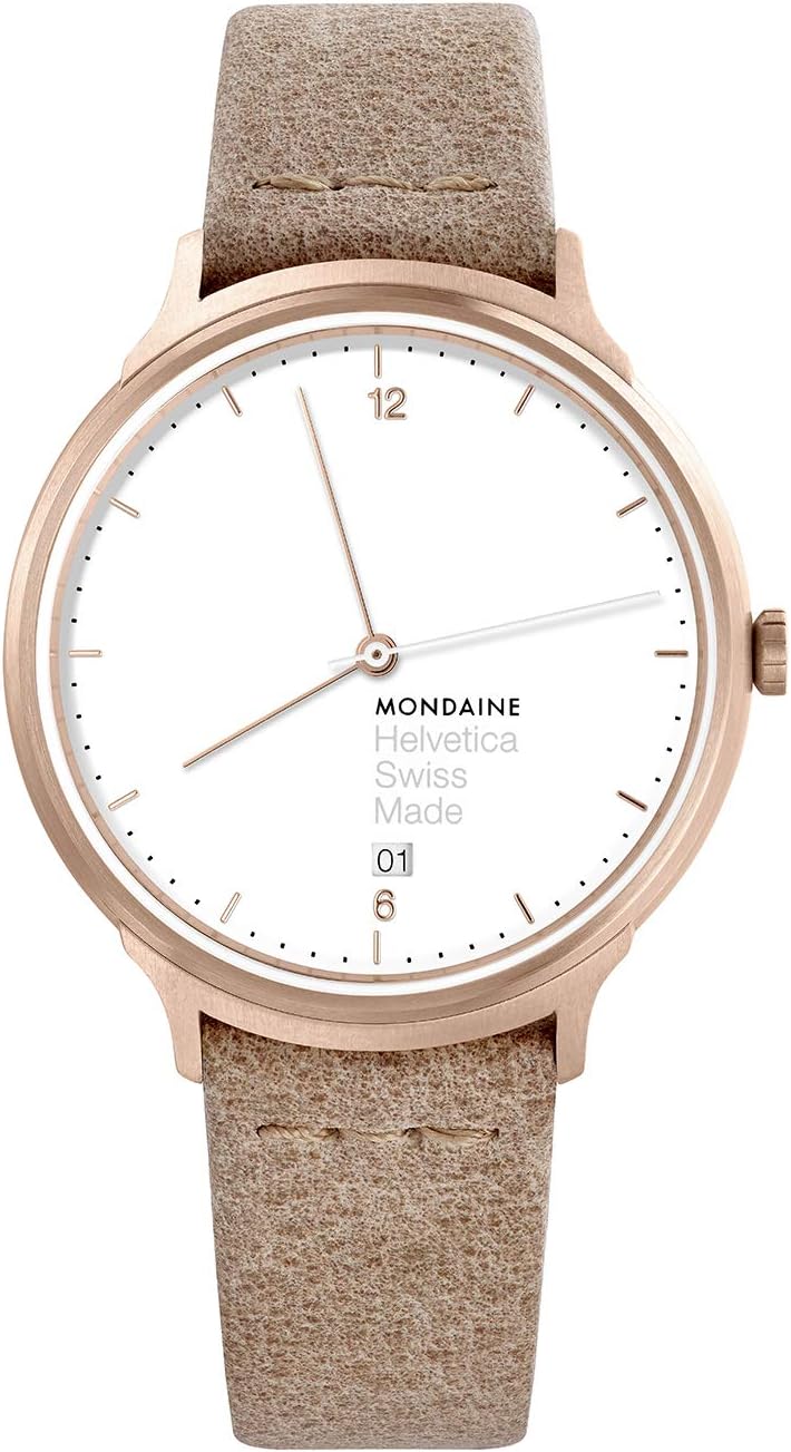 Mondaine Women's MH1.L2211.LG Helvetica Analog Display Swiss Quartz Orange Watch