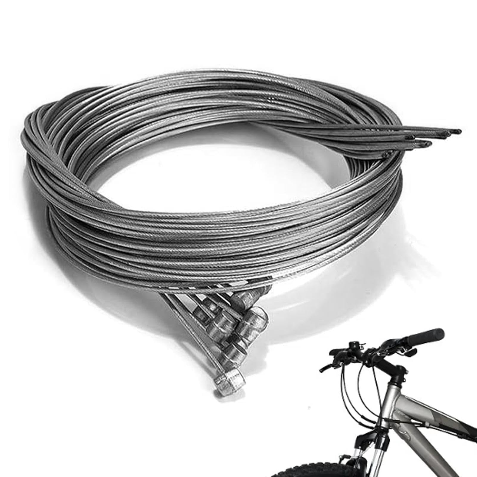 10 Pcs Bicycle Brake Cable 1.75m, Universalv Inner Bikes Brake Cord Bicycles Braking Line Cable Wire, Bicycle Brakes Cables Replacement Accessories for Mountain Road Bike
