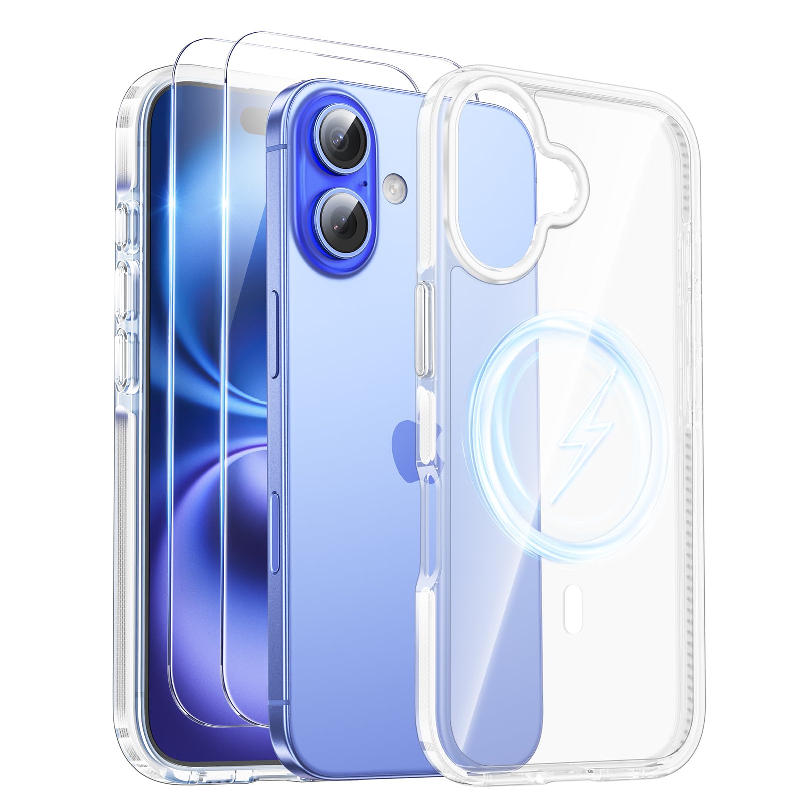 Coque iPhone 16 SMARTDEVIL blanche magnétique et ultra fine - 8