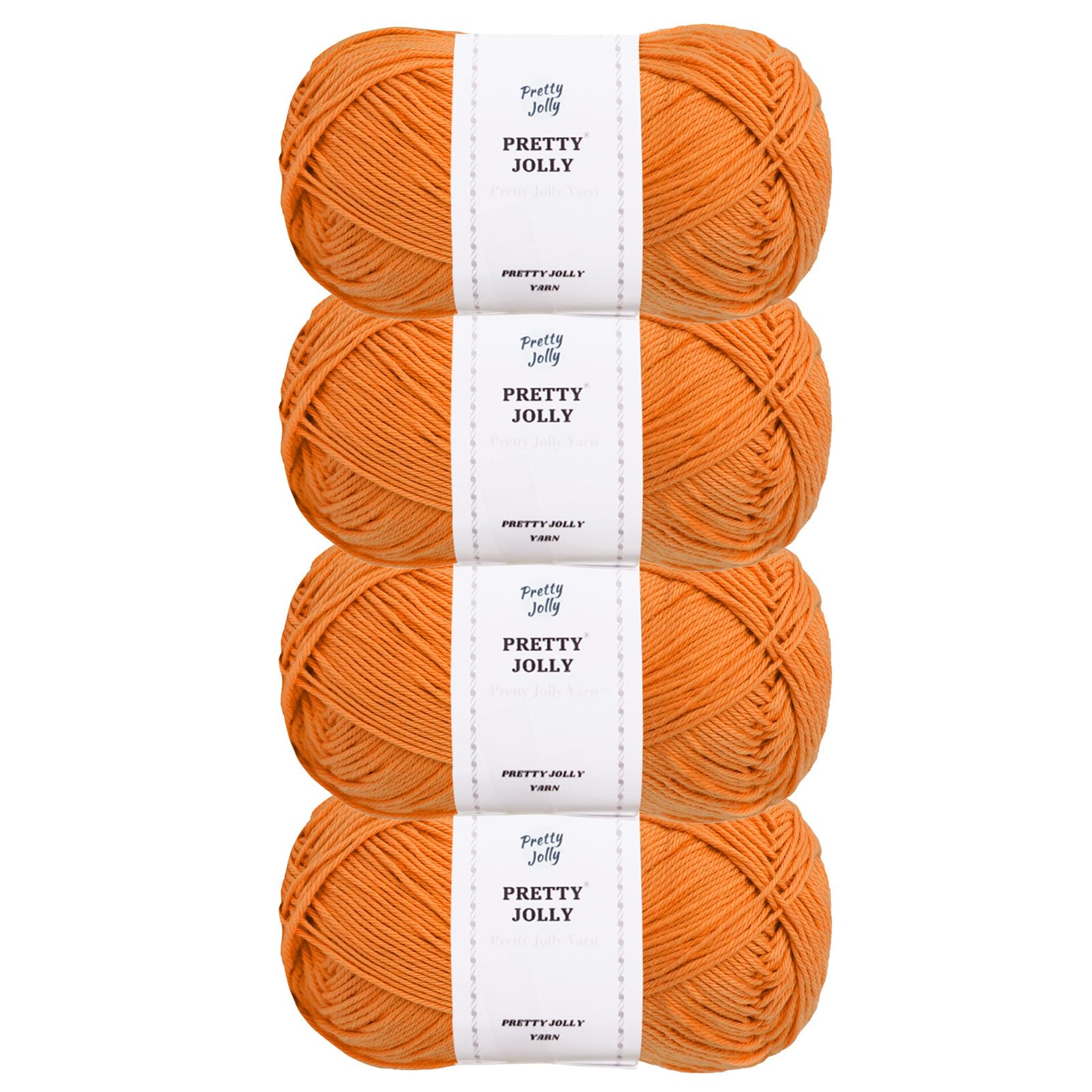 Pretty Jolly 4 Skeins Soft Baby Yarn, 100% Cotton, Crochet & Knitting, 4 Ply, Fingering Weight