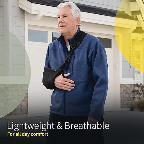 Miniatura 5 de BraceUP Eslinga de brazo para lesiones de hombro para mujeres y hombres  Cirugía de puño rotador, muñeca y codo con correa de soporte acolchada