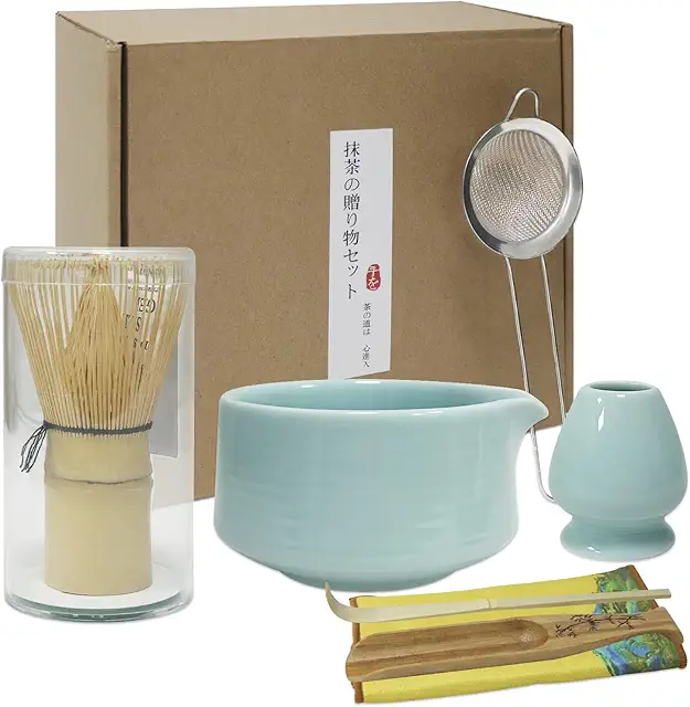 AGOPLEE Matcha Tea Set - Complete Japanese Ceremony Kit with Whisk, Bowl & Accessories