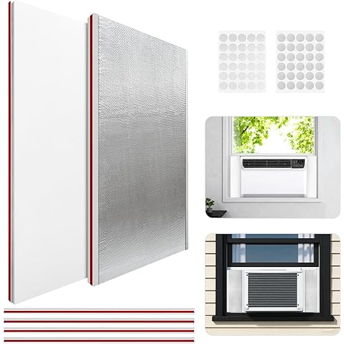 YIYAO Window AC Insulation Kit - Foam Seal Panels for Air Conditioner, Blocks Cold & Heat Leaks, All Season Weather Stripping (Summer/Winter)