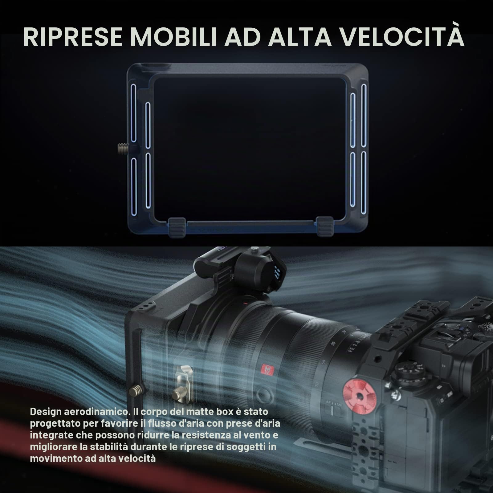 Tilta Matte Box Mirage VND Kit Filtro ND variabile circolare da 95 mm per fotocamere DSLR Mirrorless, con telaio del filtro da 95 mm Adattatore Nucleus Nano Motor MB-T16-A