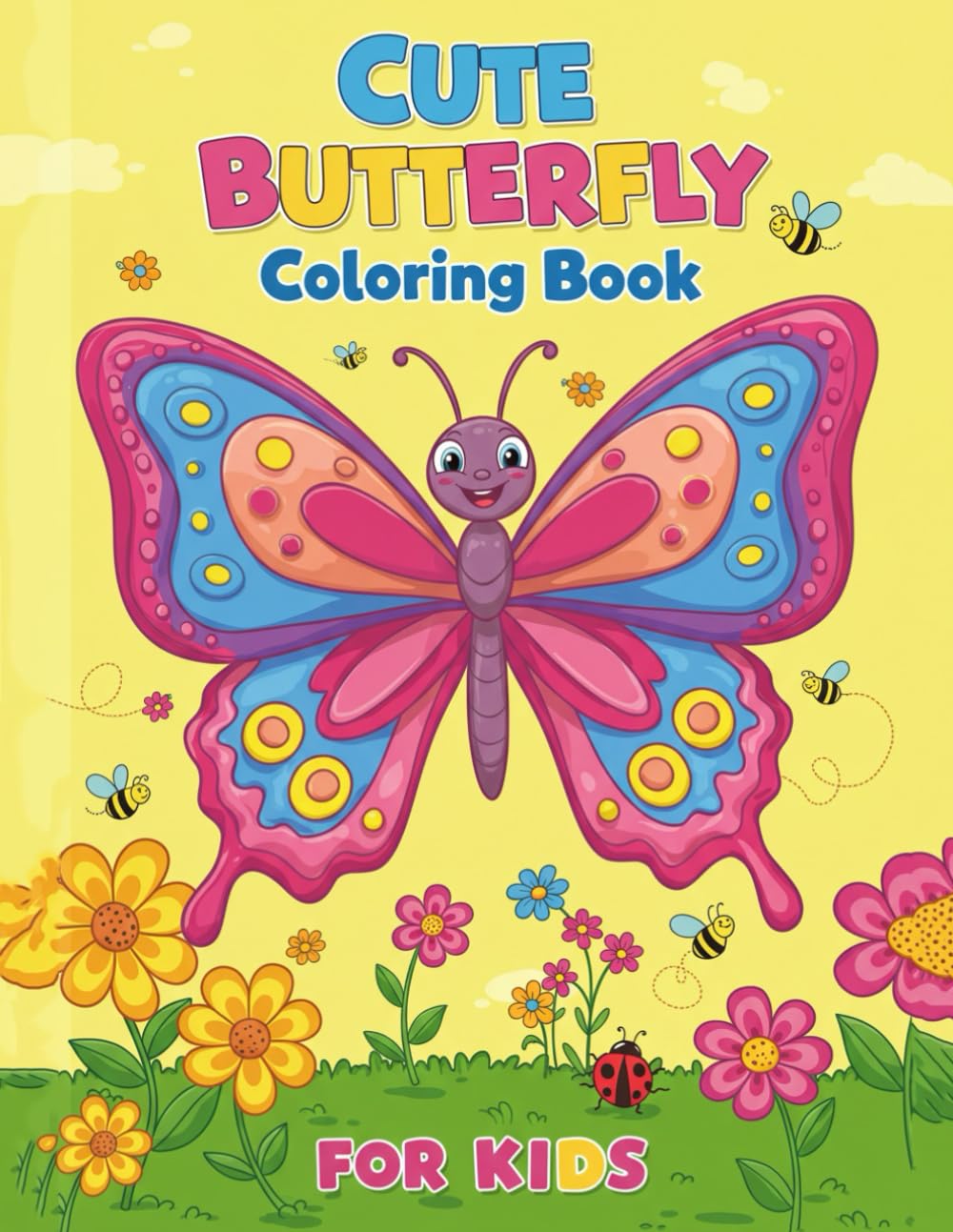 Cute Butterfly coloring book for kids