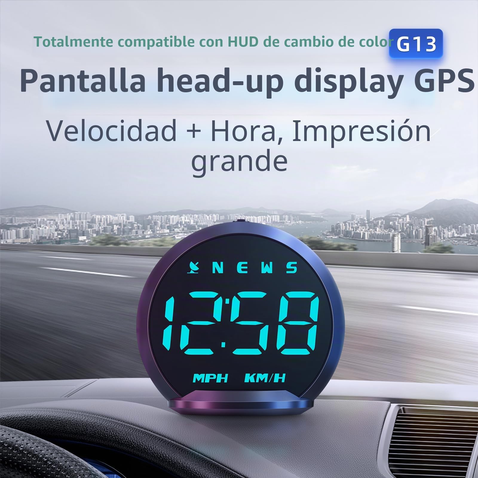 KAOLALI Velocímetro Coche GPS Head up Display HUD KMH/MPH
