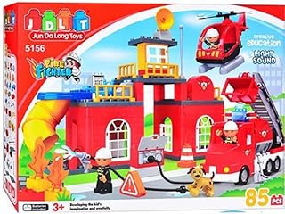 مجموعة بناء "محطة اطفاء" من جيه دي ال تي، 85 قطعة - رقم الموديل: 5156، بلاستيك