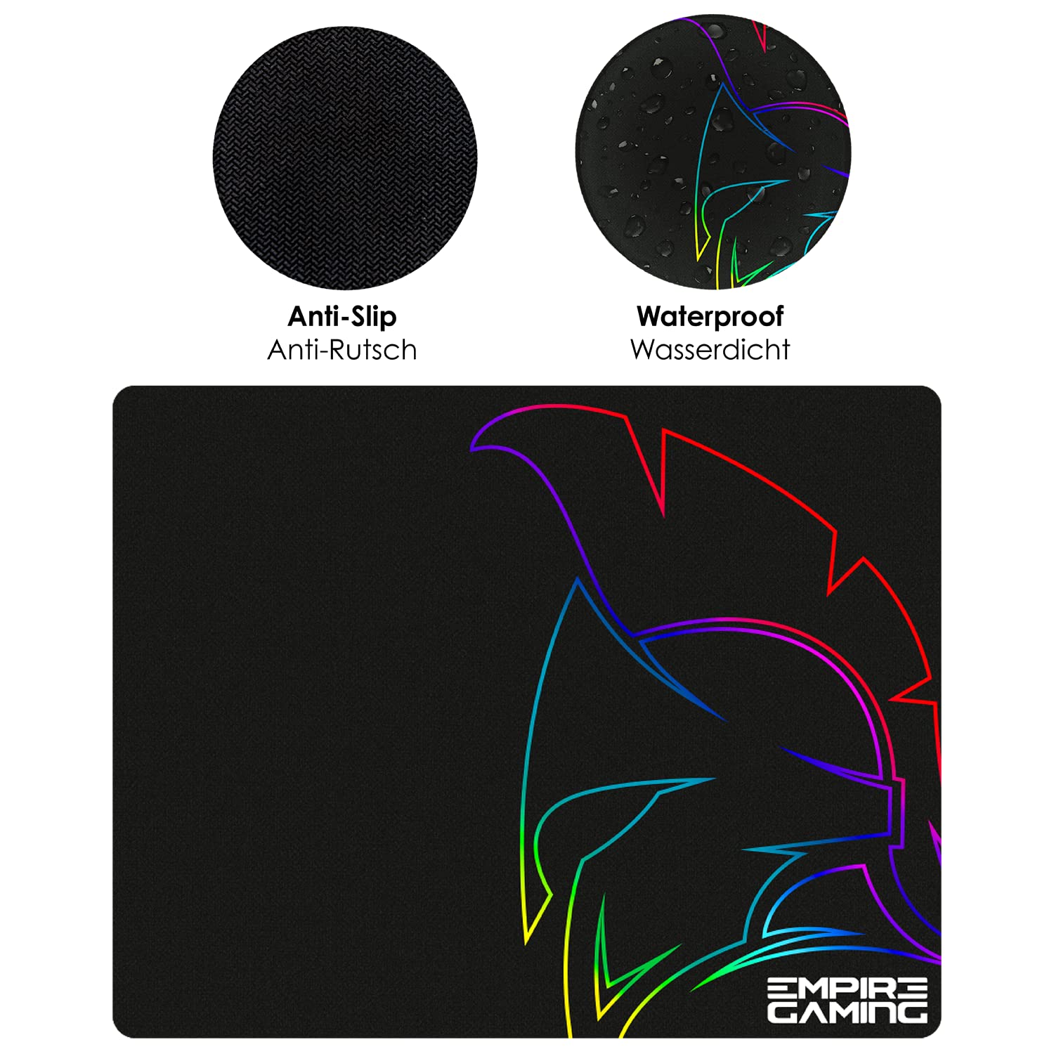 EMPIRE GAMING - Pack 3 in 1 MK800 - Gaming-Tastatur QWERTZ Deutsche RGB 105 Tasten 19 Anti-Ghosting-Tasten -Ergonomische RGB Gamer-Mouse 2400 DPI -Mousepad -PC PS4 PS5 Xbox One/Series Mac