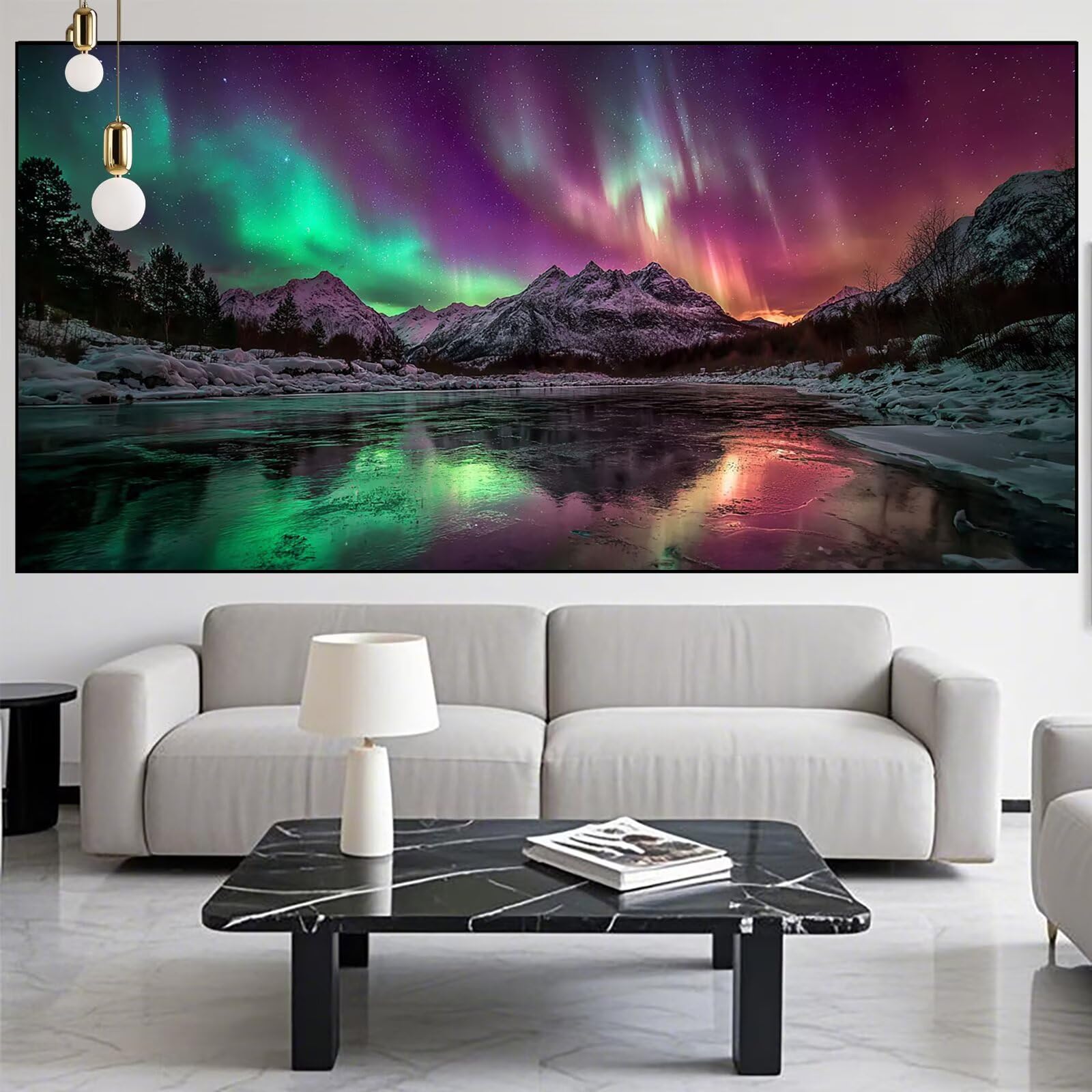 Aurora Diamond Art Mountain Diamond Painting Arts and Crafts dla dorosłych, zestaw do malowania diamentami 5D, dorosłych, Crysta, haft krzyżykowy, rękodzieło, obrazy, zestaw do haftowania dla