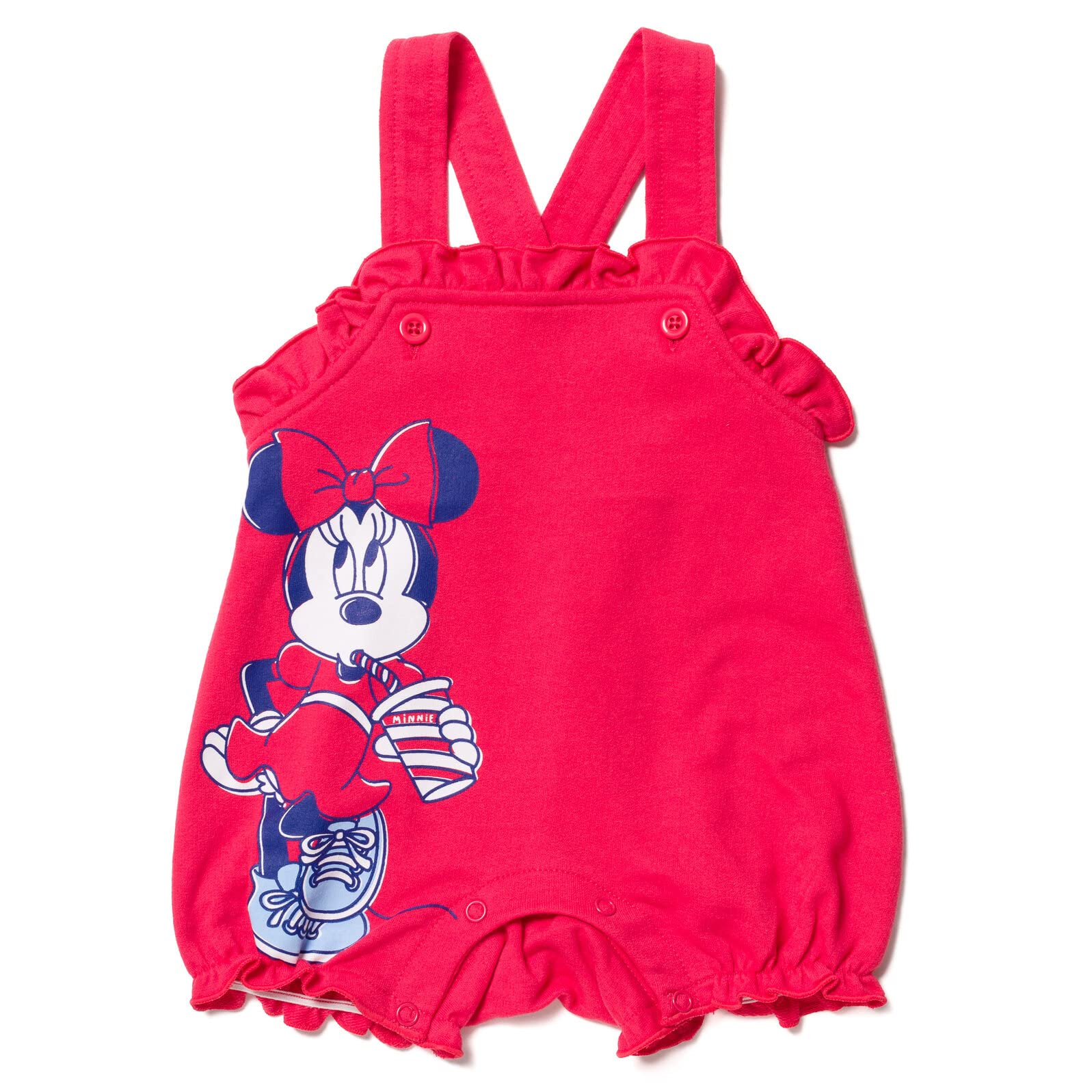 Disney Minnie Mouse Winnie Puuh Kurzer Overall und T-Shirt aus French Terry für Neugeborene und Kleinkinder