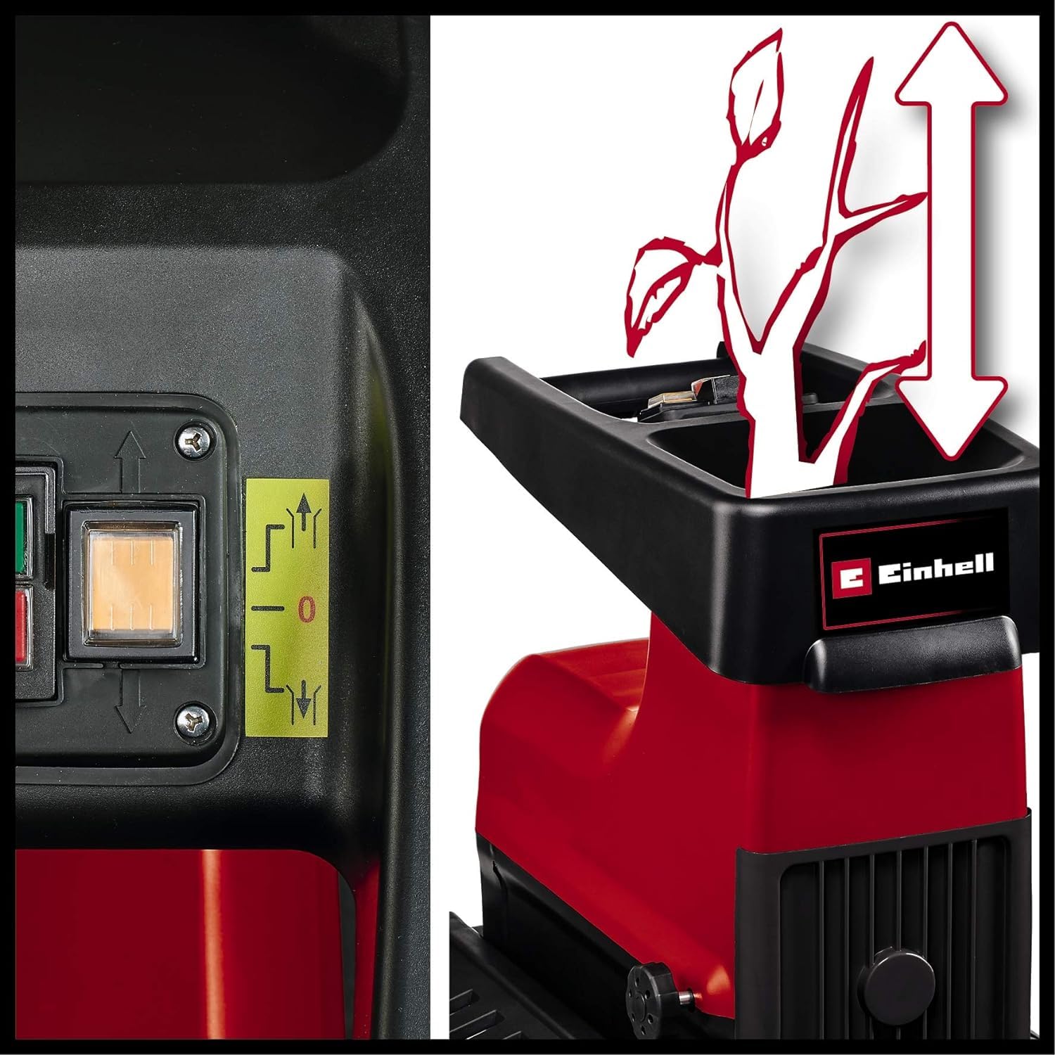 Einhell GC-RS 60 CB Elektro-Leisehäcksler 2800 W 45 mm Schneidwalze 60 L Fangbox