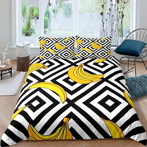 Miniatura 4 de Feelyou Juego de funda de edredón con diseño de jirafa para niños y niñas, diseño geométrico, diseño de rayas, color verde y blanco, 3 piezas de