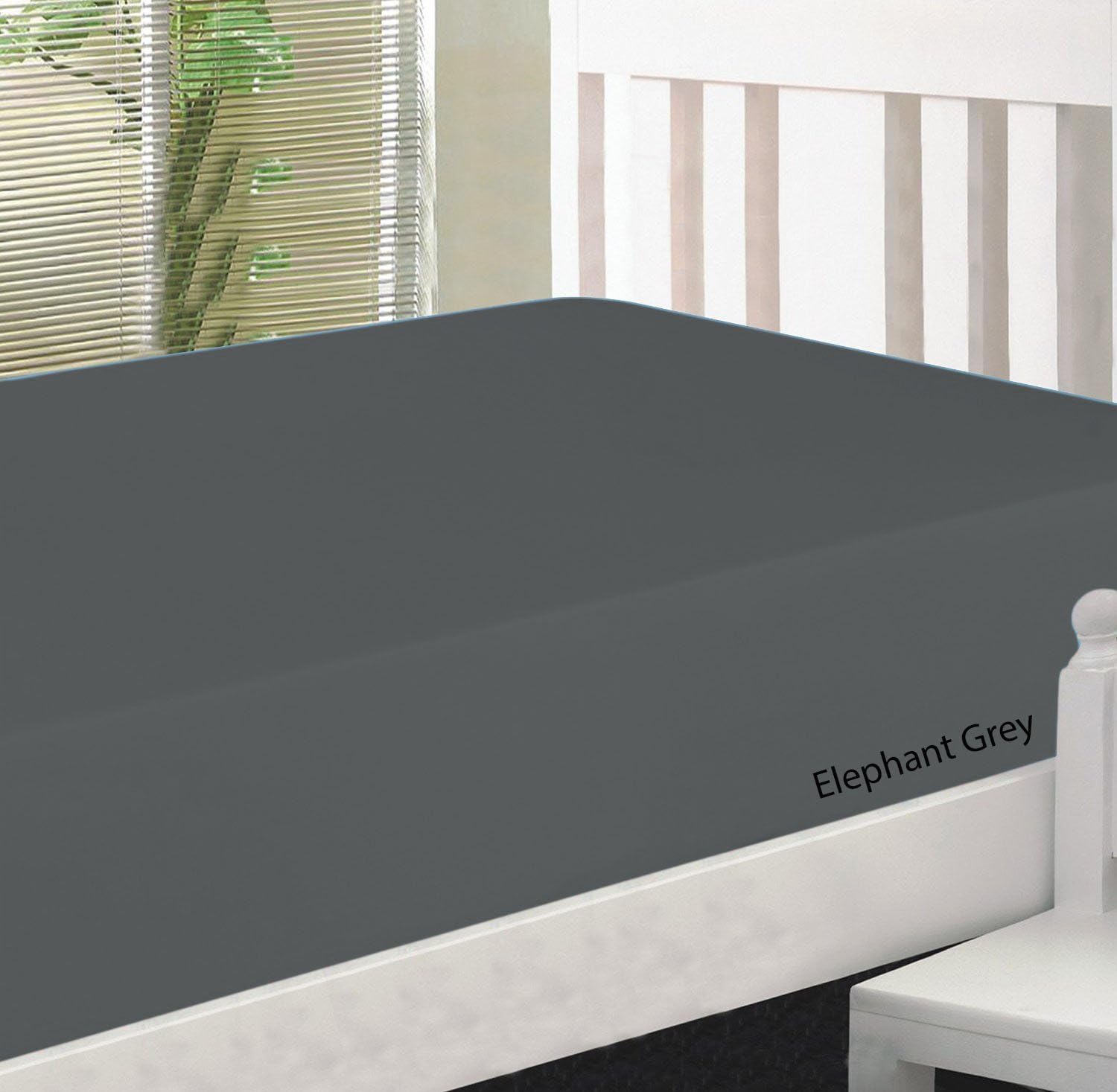 (1-Piece Bed Fitted Sheet Fit Upto 8'' deep Pocket + 2PCs Pillowcases 100% Egyptian Cotton Solid Pattern, 400 Thread Counts (Queen, Chocolate)