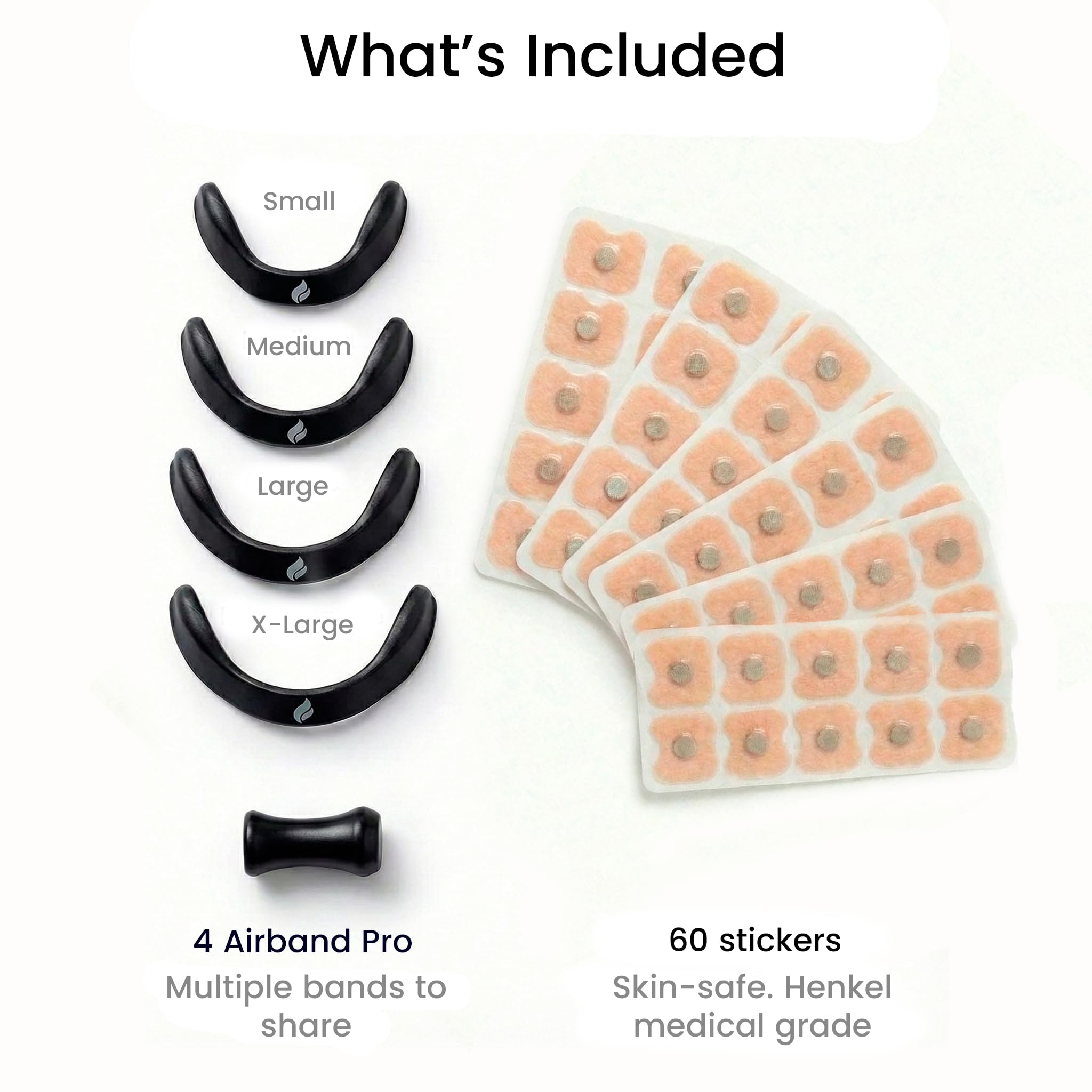 Tiras Nasales Magnéticas – Dilatador Nasal Reutilizable para Dormir, Deporte y Respirar Mejor | AirBand Pro | Adhesivo Médico Henkel | Kit 30 Días