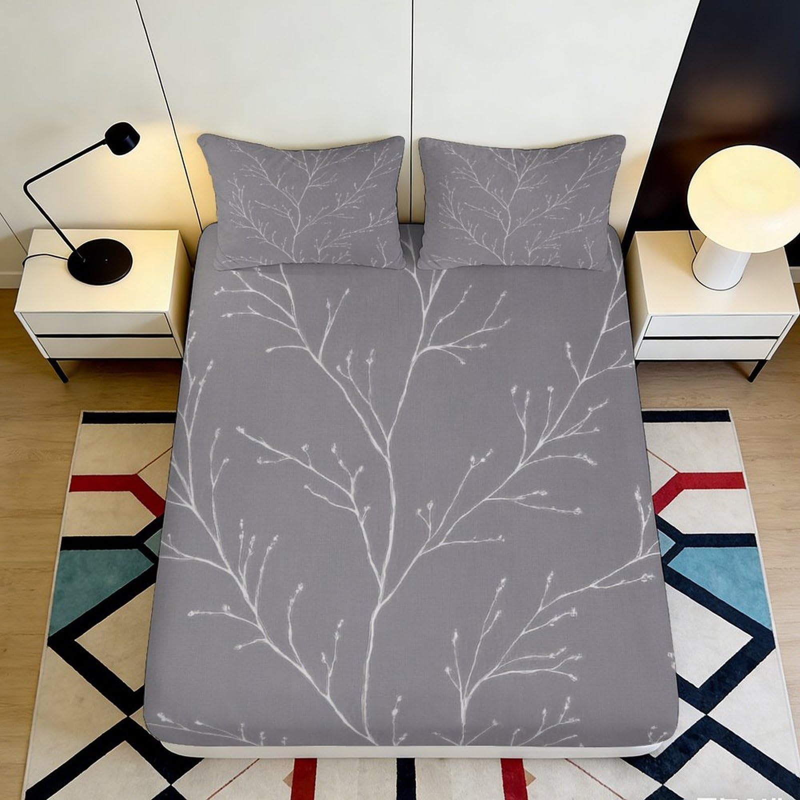 3D Printed Jungle Animals Fitted Sheet Microfiber Deep Pocket Non-Slip Animal Mattress Fitted Cover Washable 140x200x25cm