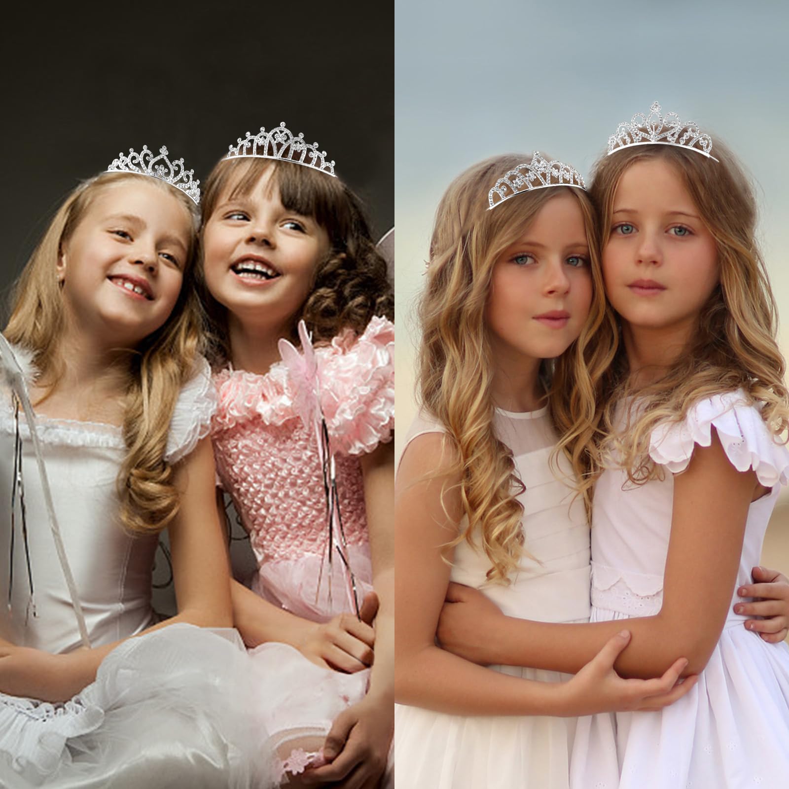 Princess Crowns and Tiaras for Girl Rhinestone Crowns for Birthday Gold Princess Crown | Rhinestone Birthday & Wedding Queen  main image 4