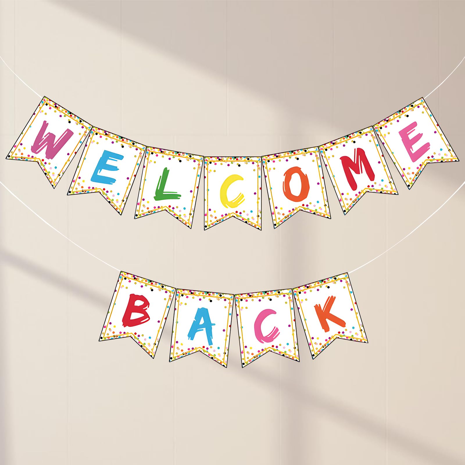 Zercart Welcome Home Decorations Banner, Back to School Flags, Welcome Back Bunting For Flag Bunting Decoration, Family Baby Shower Party Supplies