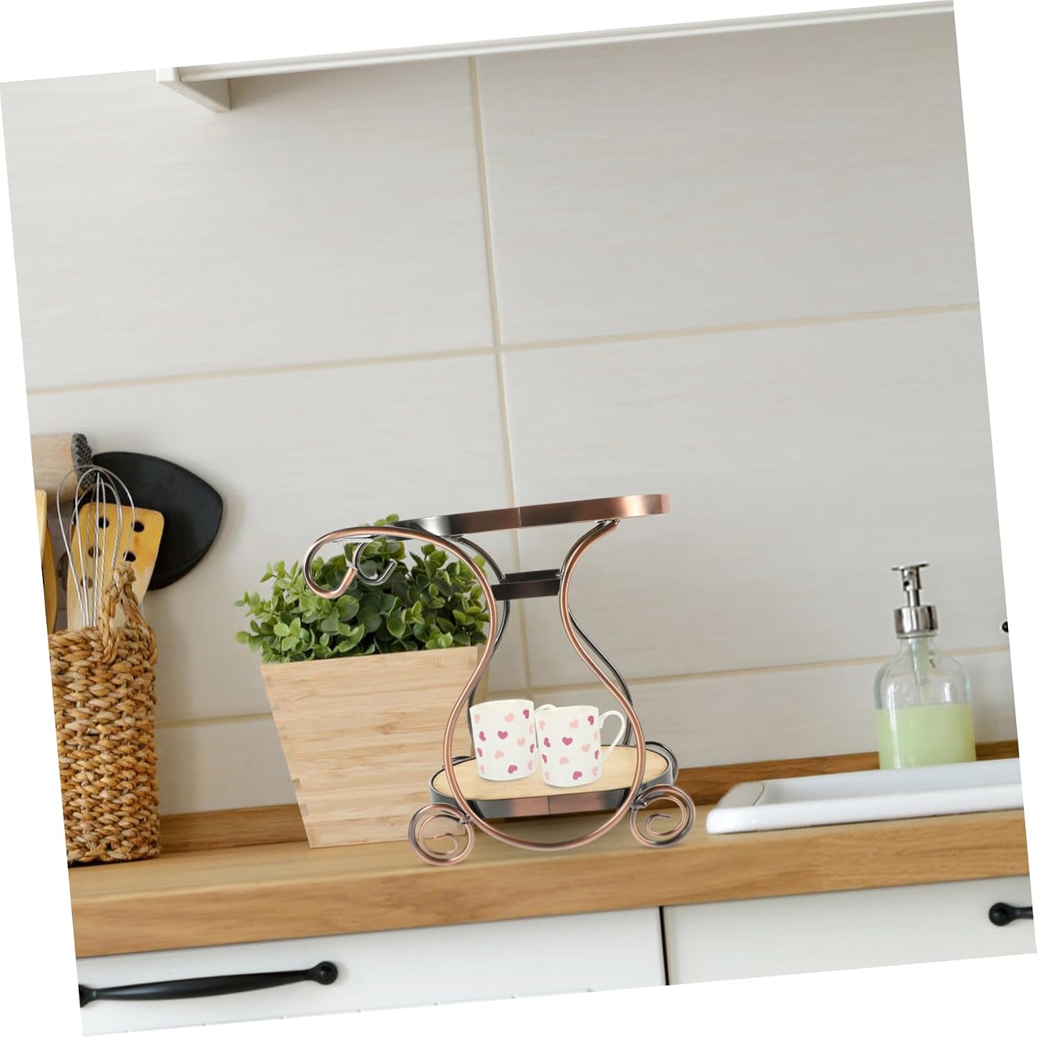 Cup Storage Rack Creative Household Mug Organizer Desktop Display for Coffee Cups Draining and Storage for Home and Kitchen Easy to Clean Elegant Design