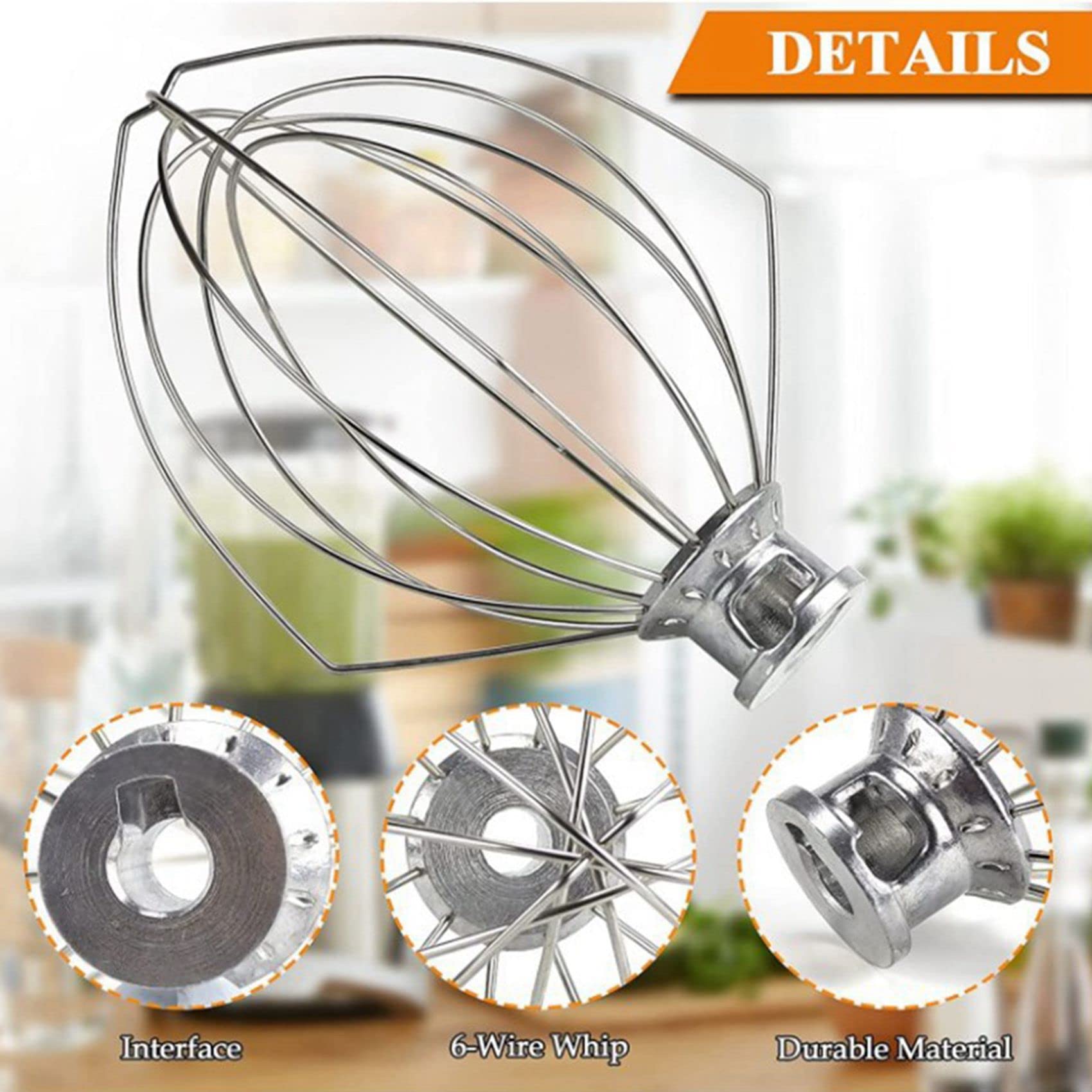 5X K5AWW Frusta Filo di Acciaio Frusta In Acciaio Inox Frusta Uova Mixer Testa di Miscelazione 5QT per Americano