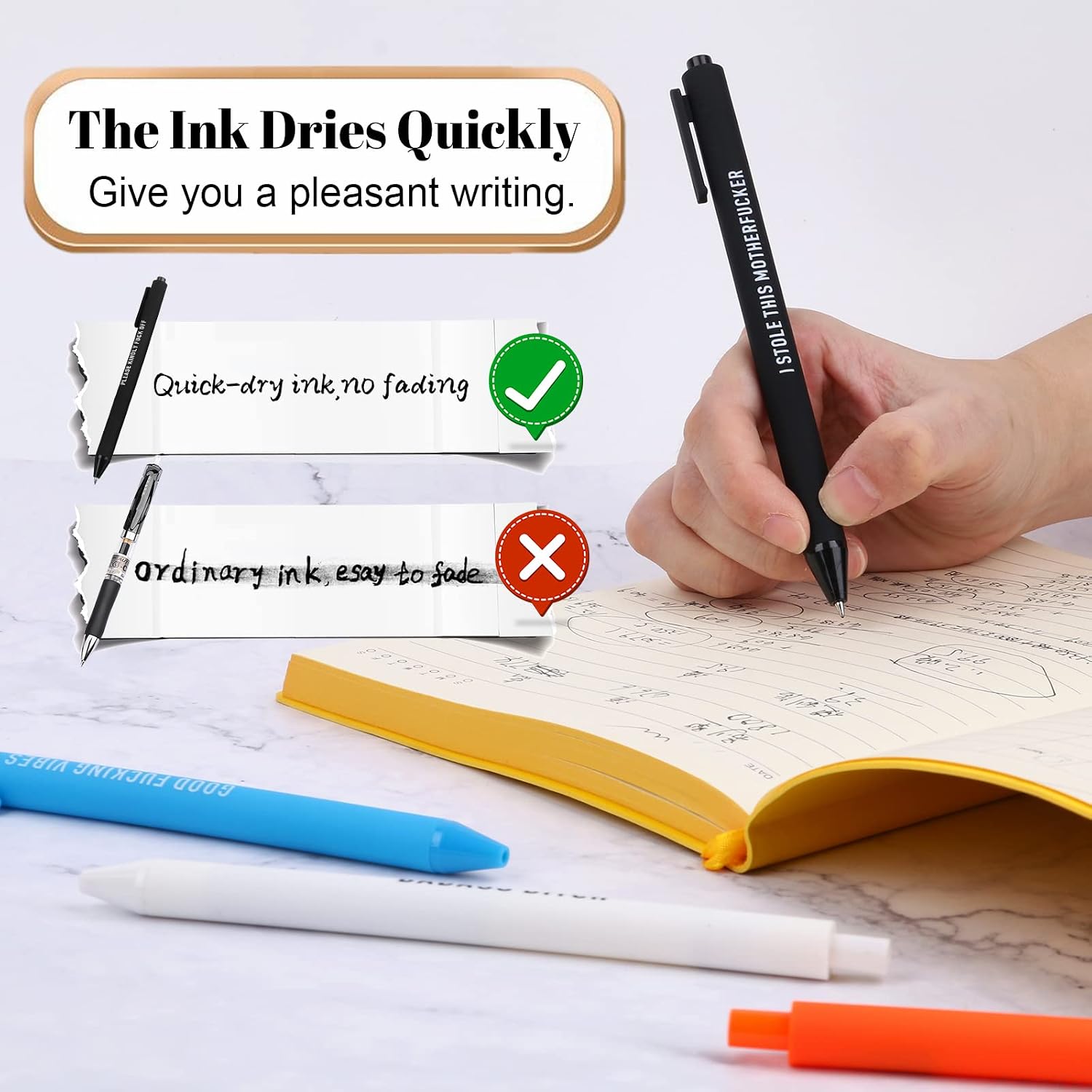 Niziline 11/22Pcs Swear Word Daily Pen Set, Yocartgo Pens, Funny Pens, Funny Office Gifts (11) thumbnail