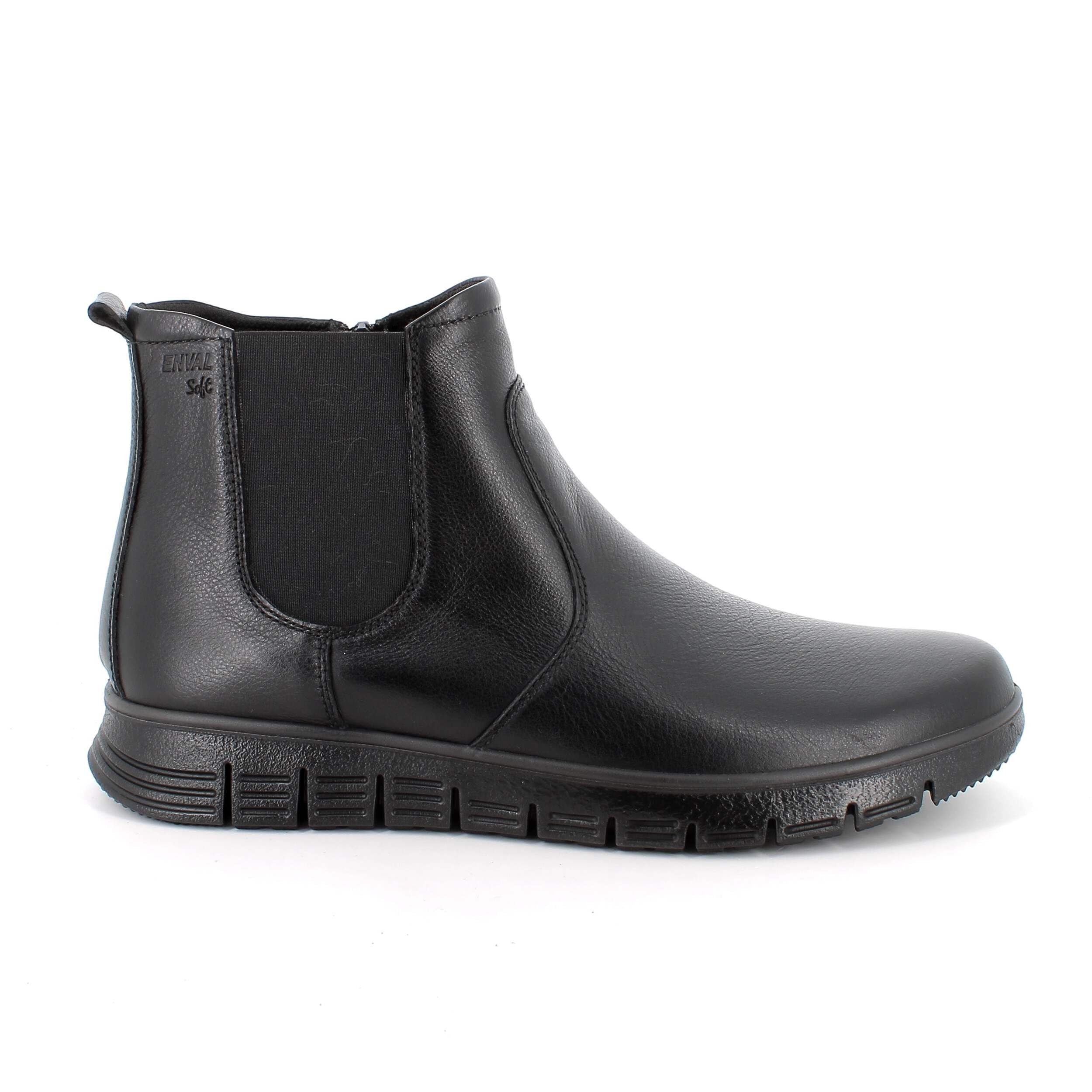 ENVAL SOFT Bottines beatles pour hommes en cuir noir EU 43