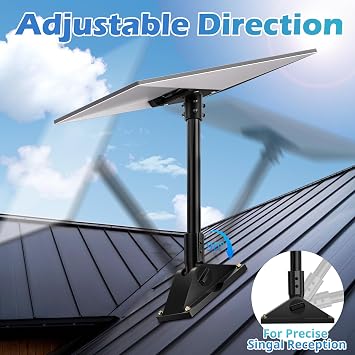 UBeesize Starlink Gen 3 Mount, Starlink Pole Mount Kits for Standard 3/4/4X Satellite Dish, Adjustable Gen3 StarLink Roof Mounts with Pipe Adapter