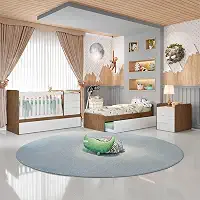Berço Multifuncional Americano Cléo Amadeirado Carolina Baby